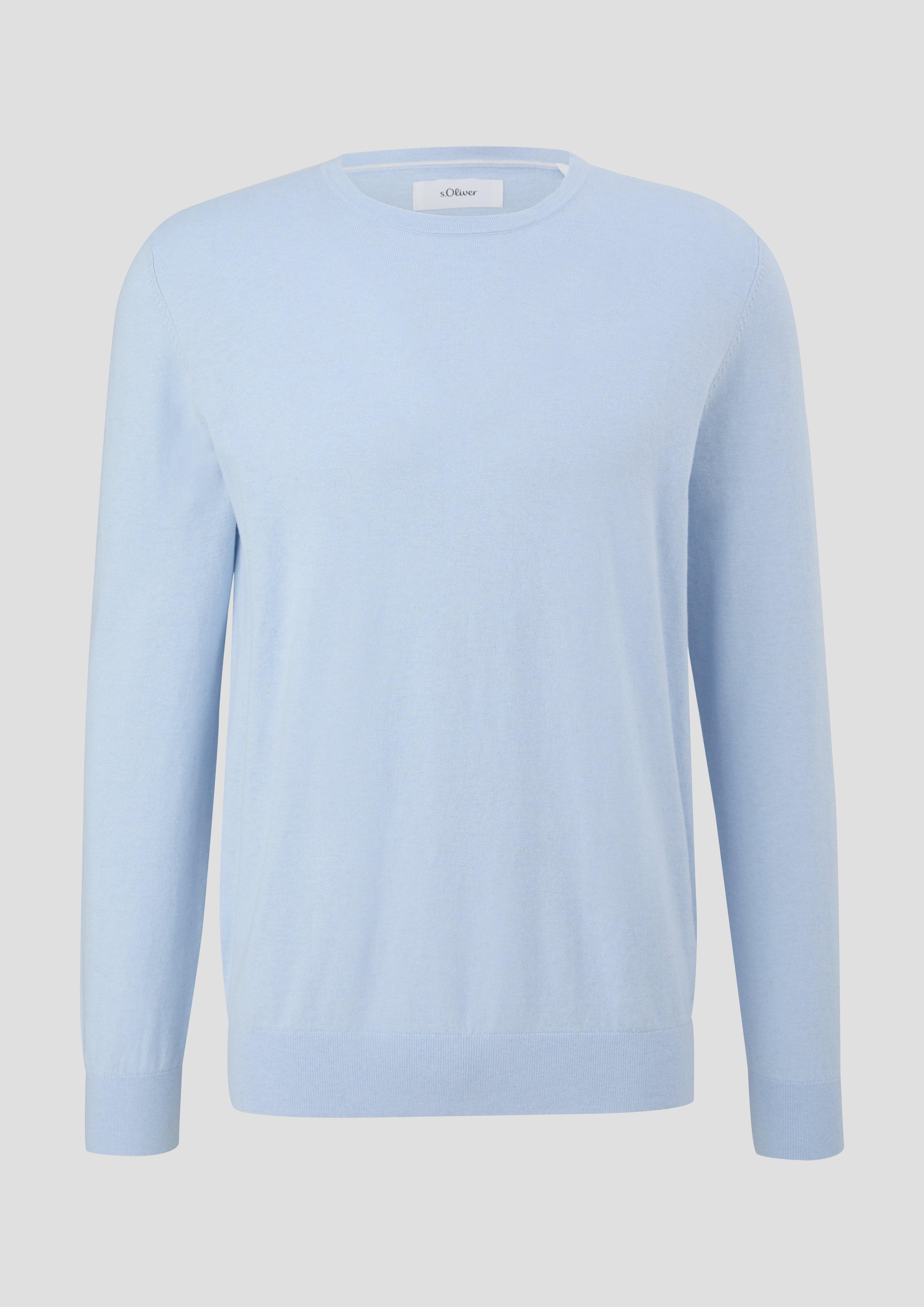 s.Oliver Strickpullover aus Seide mit Crew Neck