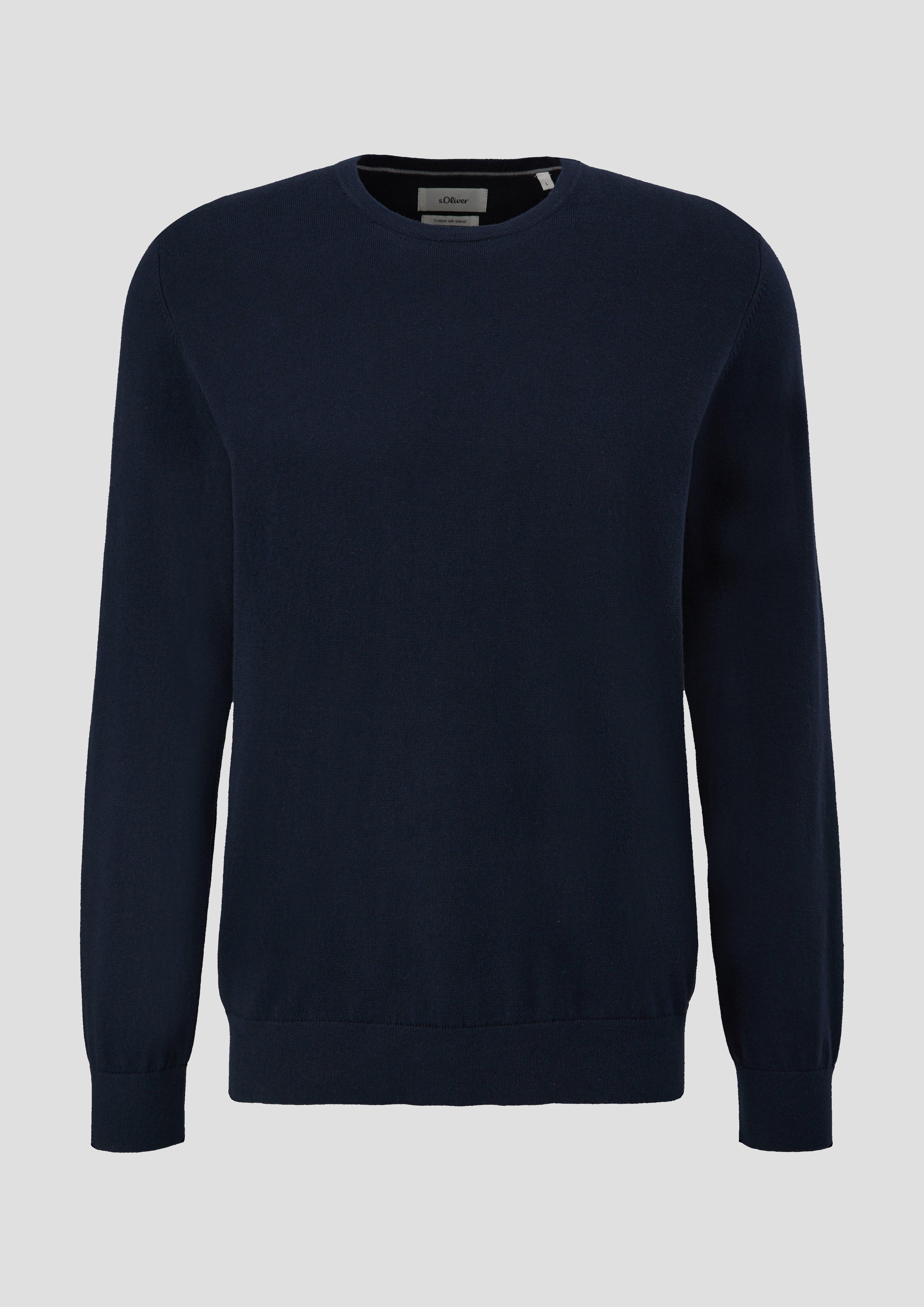s.Oliver Strickpullover aus Seide mit Crew Neck