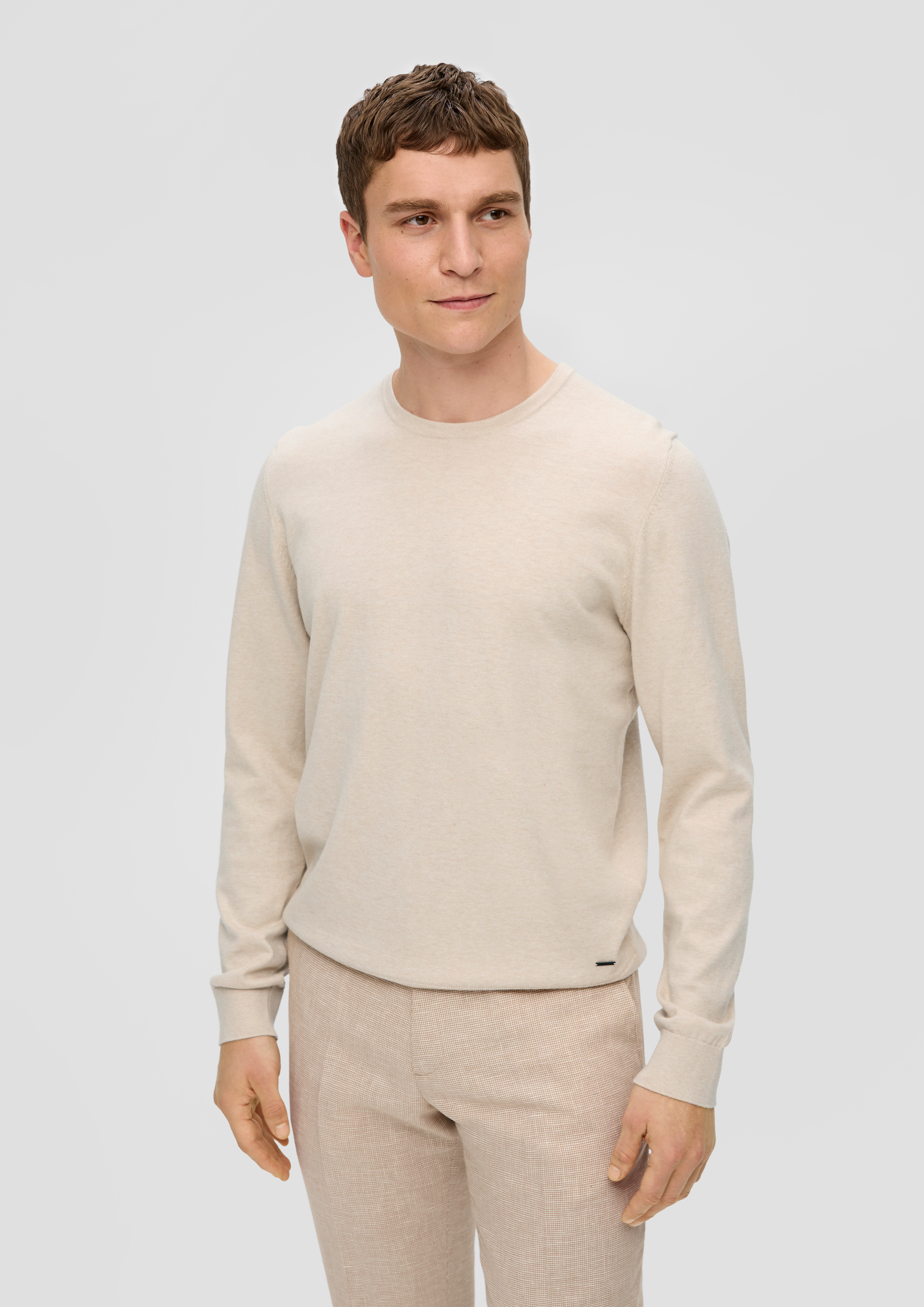 S.Oliver Strickpullover aus Seide mit Crew Neck