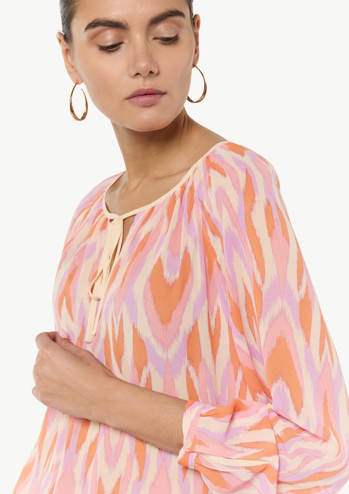 comma Chiffon blouse with an all-over pattern