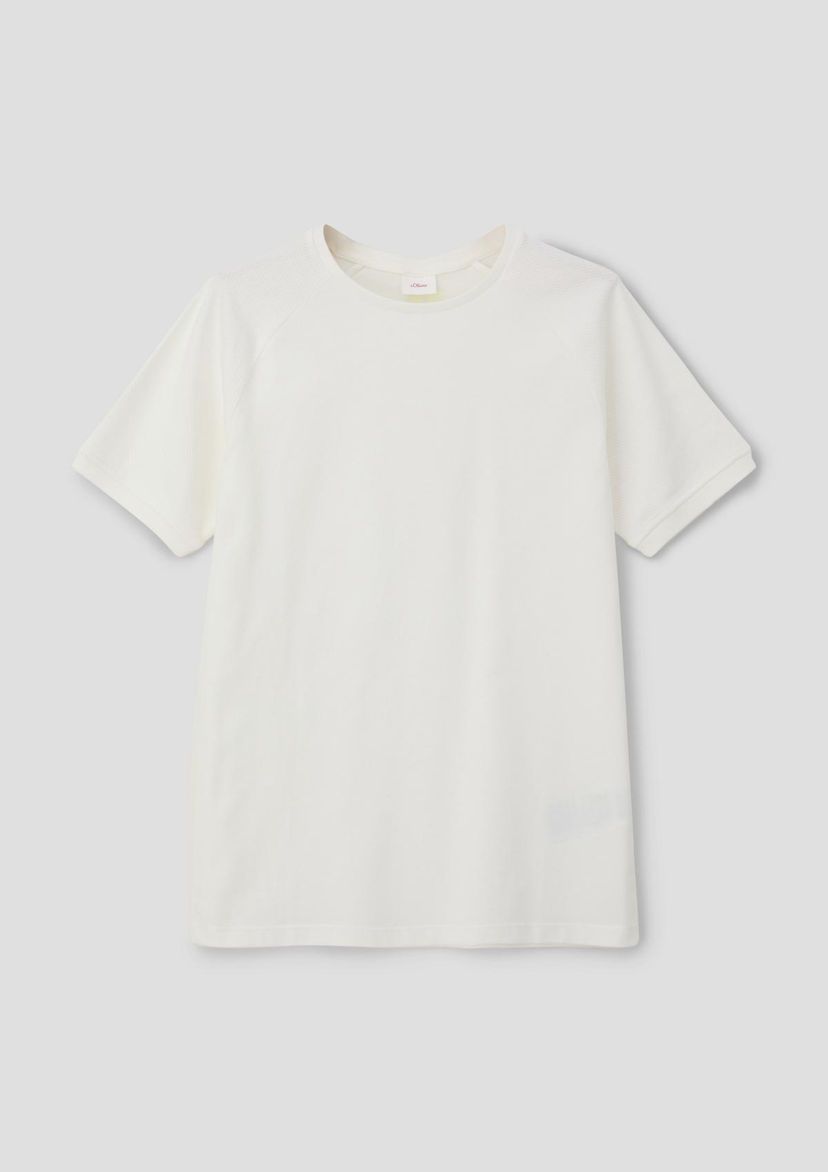 s.Oliver T-shirt met mouwen van mesh