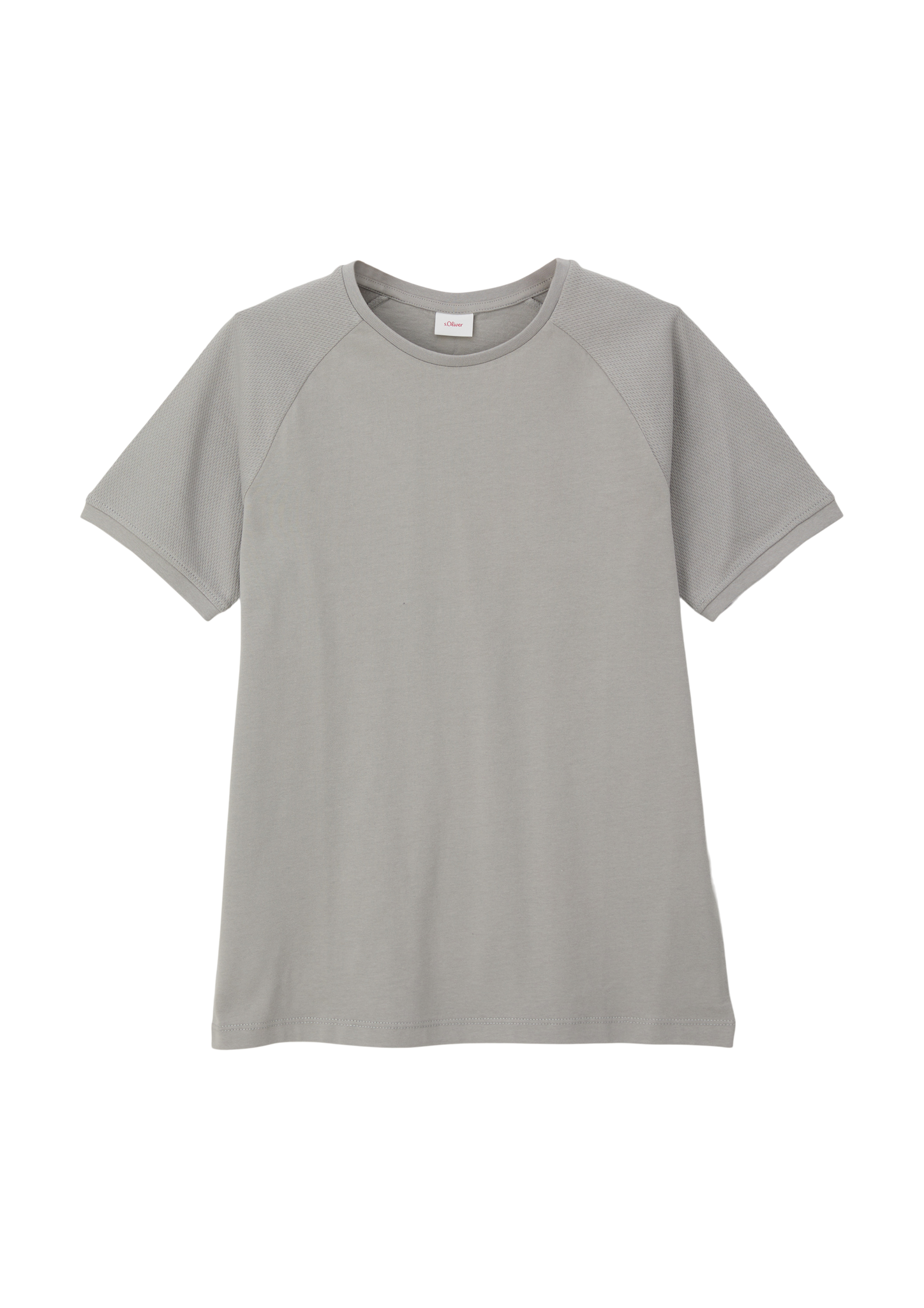 s.Oliver - T-Shirt mit Mesh-Ärmeln, Jungen, grau