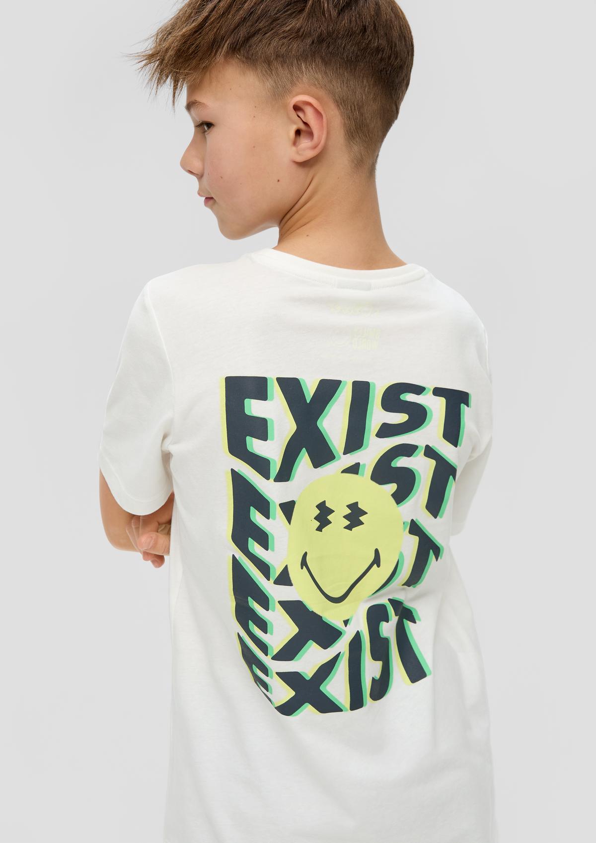 T-shirt met Smiley®-print op de voor- en achterkant
