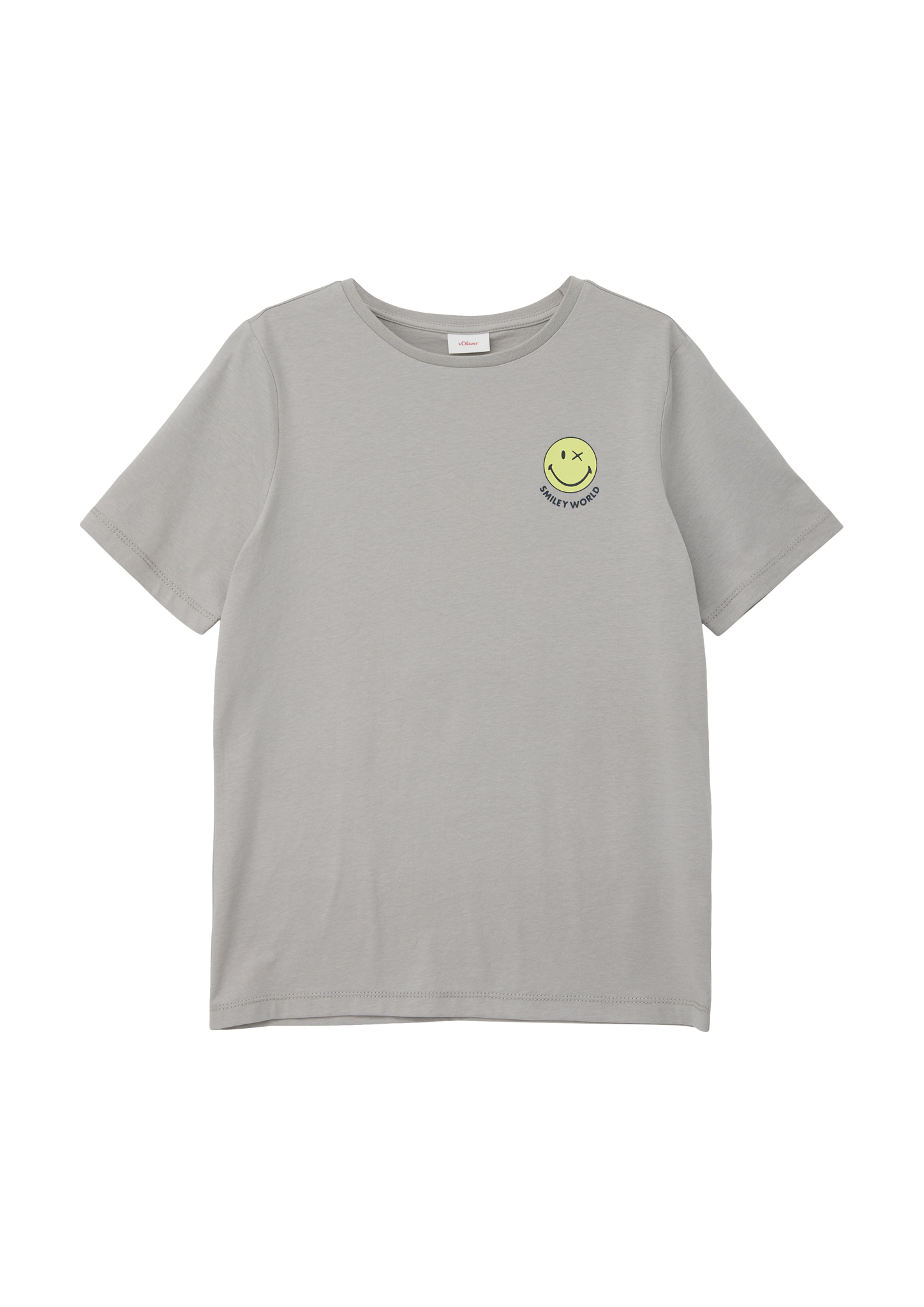 s.Oliver - T-Shirt mit Smiley®-Front- und Rückenprint, Jungen, grau