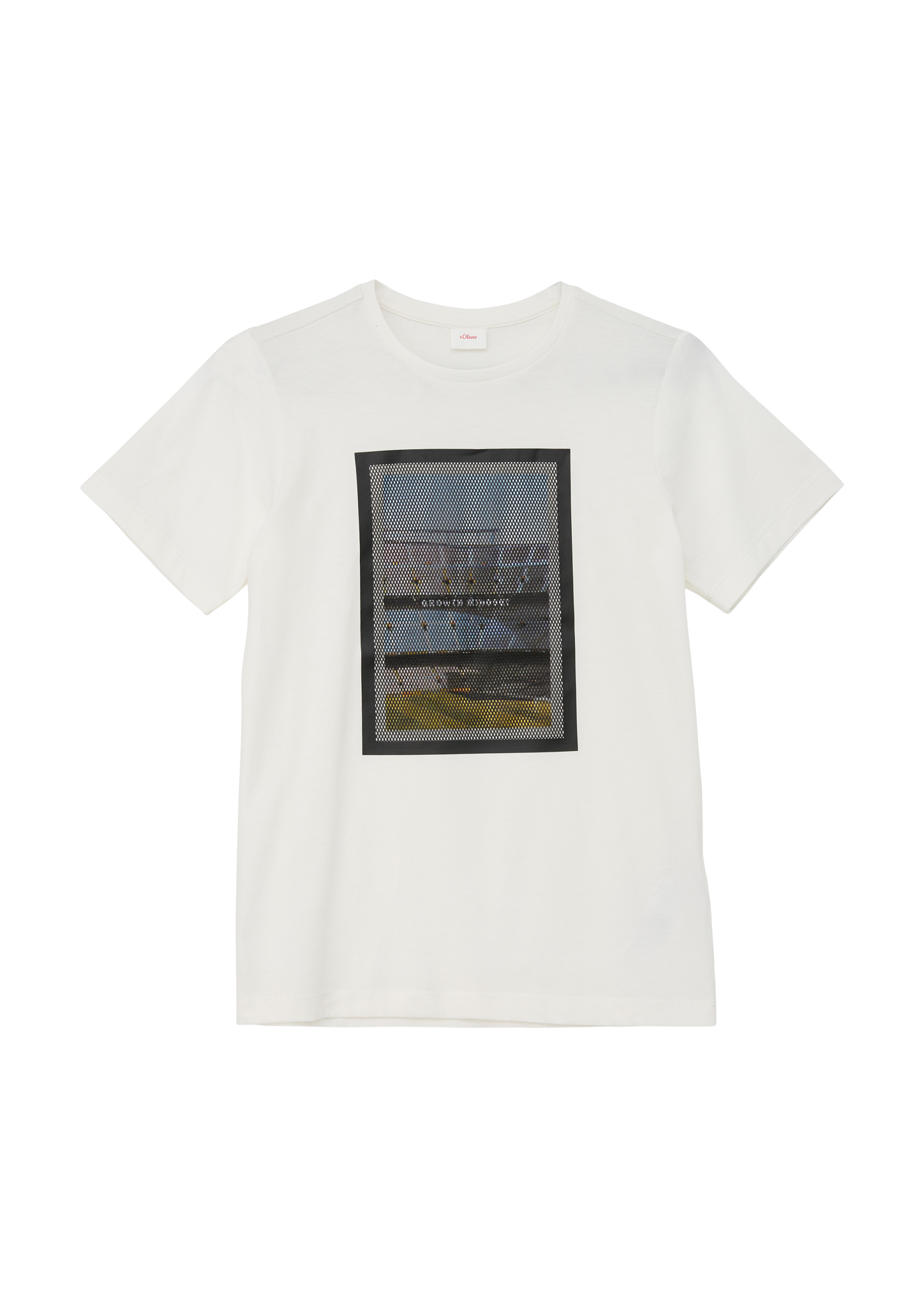 s.Oliver - T-Shirt mit Fotoprint, Jungen, creme|weiß