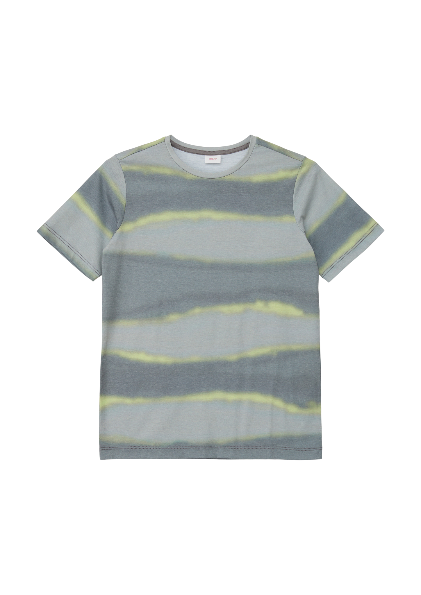 s.Oliver - T-Shirt mit All-over-Print, Jungen, grau