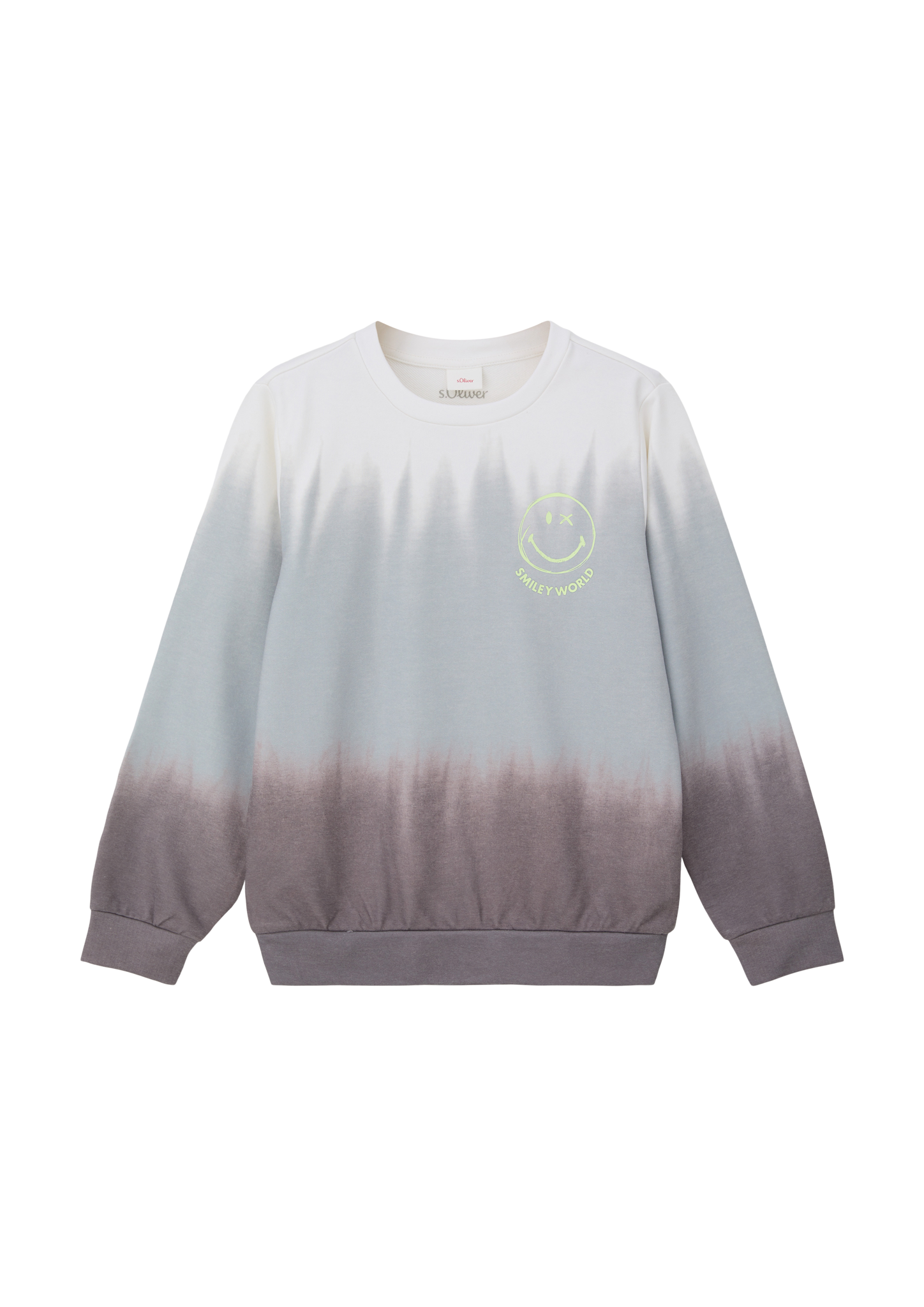 s.Oliver - Sweatshirt mit Smiley®-Front- und Rückenprint, Jungen, grau