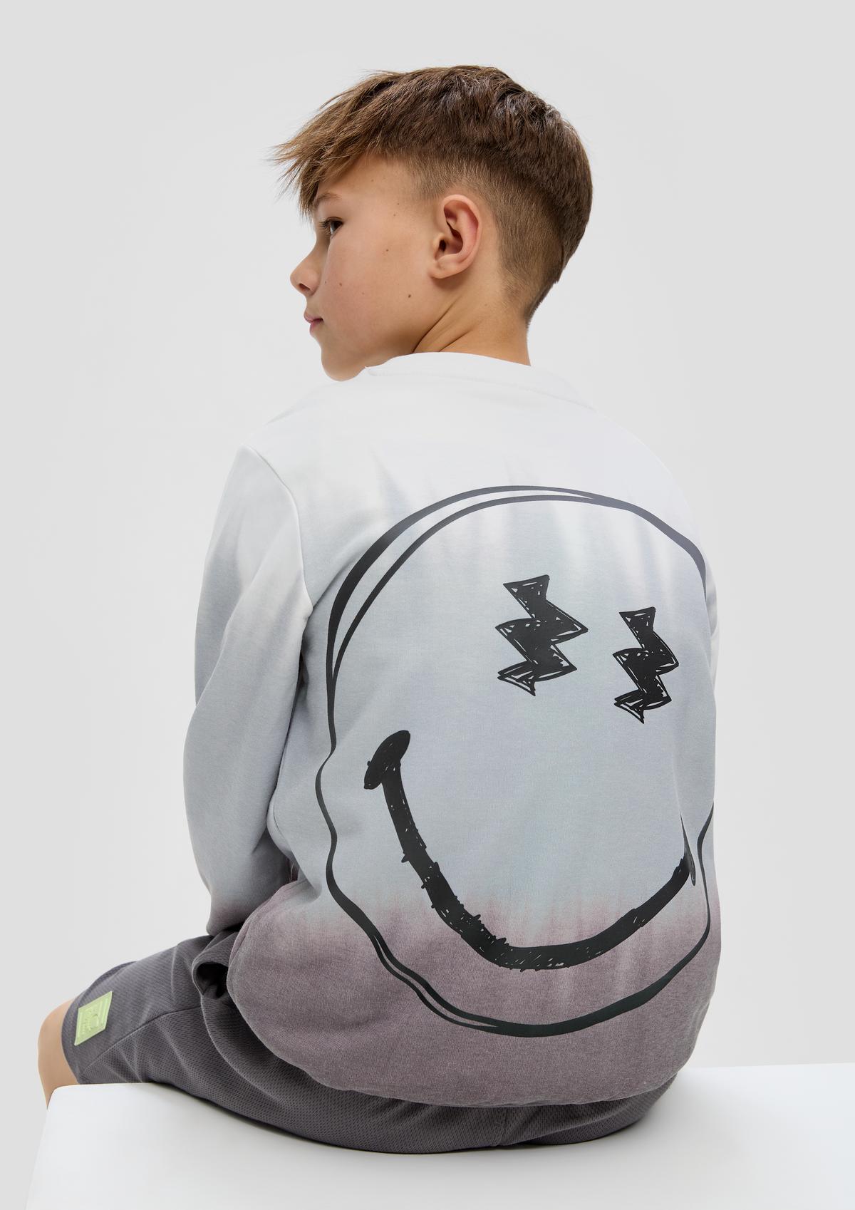 Sweatshirt mit Smiley®-Front- und Rückenprint