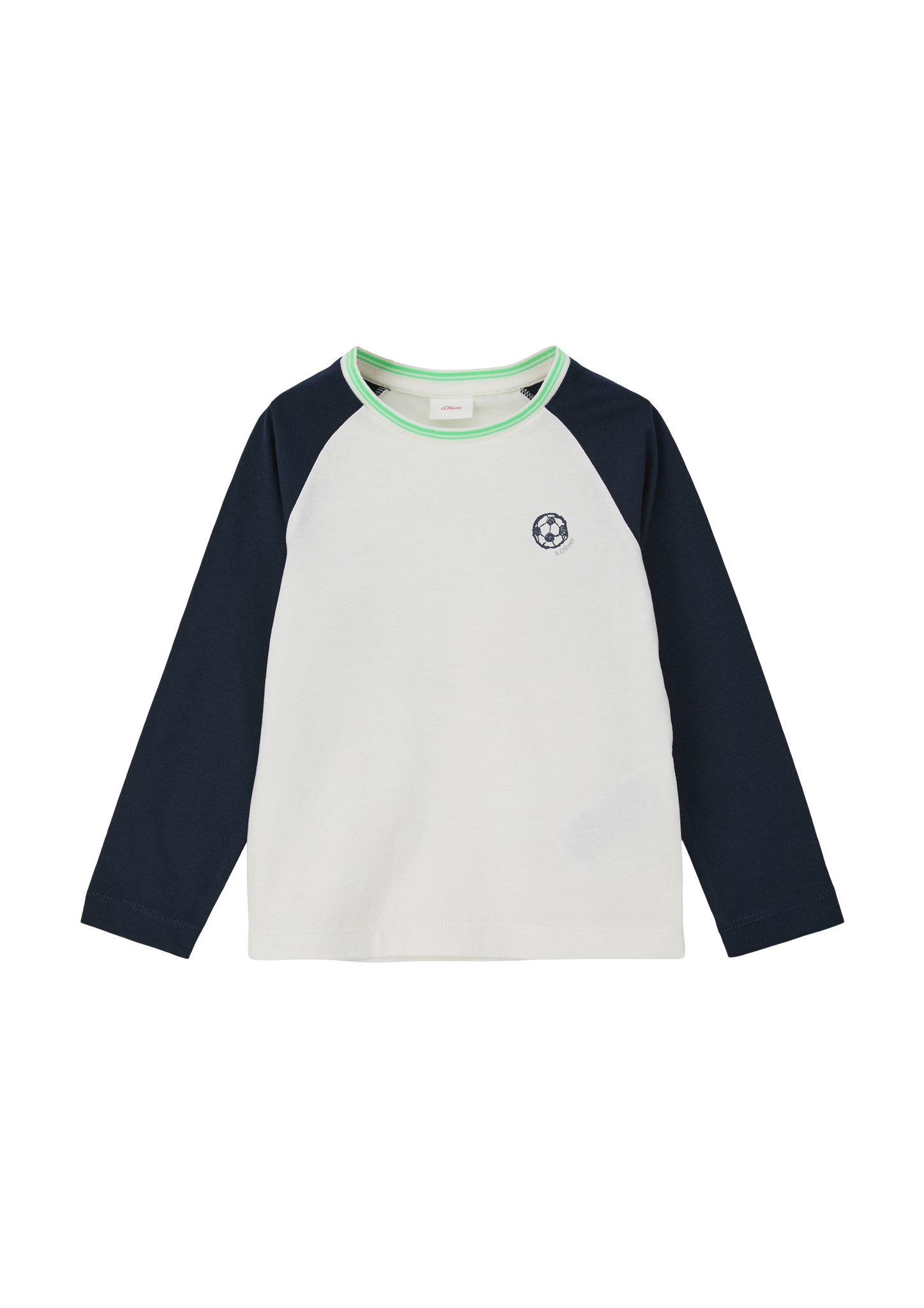 s.Oliver - Longsleeve mit Printdetail, Kinder, creme|weiß
