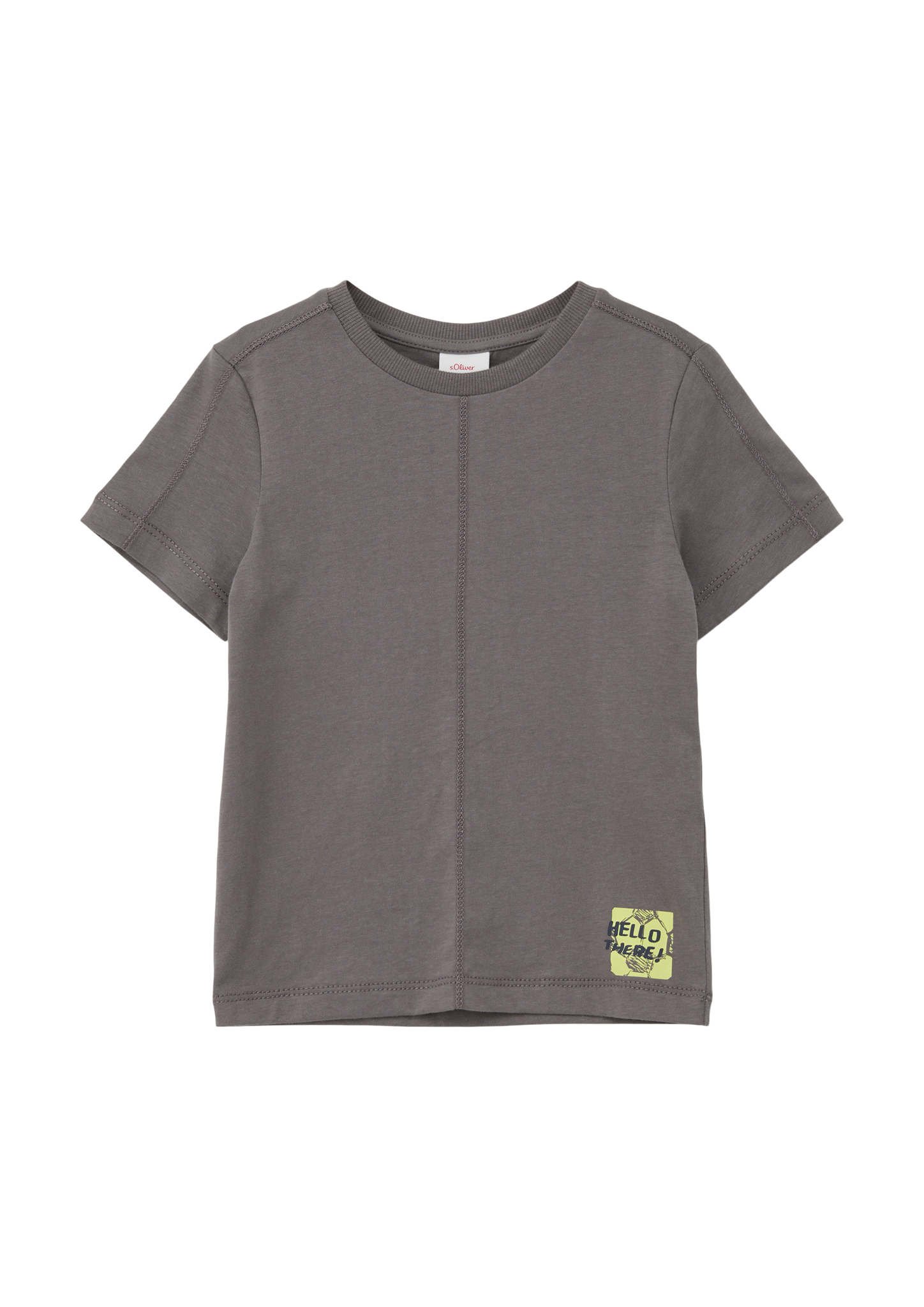 s.Oliver - T-Shirt mit Ziernaht, Kinder, grau