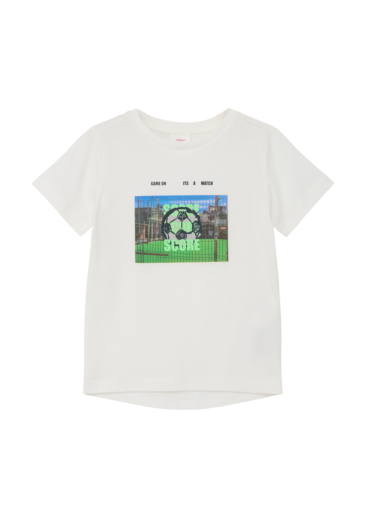 s.Oliver - T-Shirt mit Fotoprint, Kinder, creme|weiß