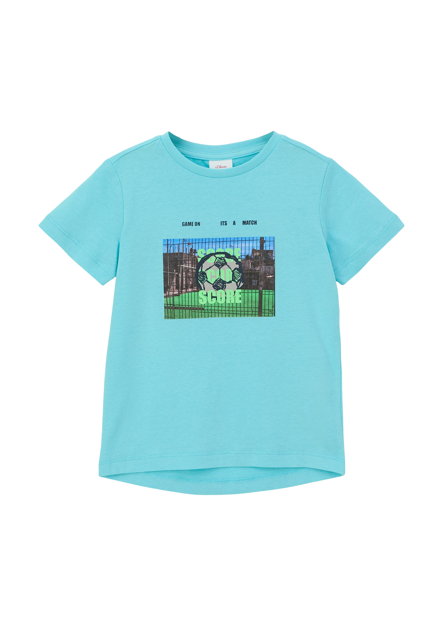 s.Oliver - T-Shirt mit Fotoprint, Kinder, türkis