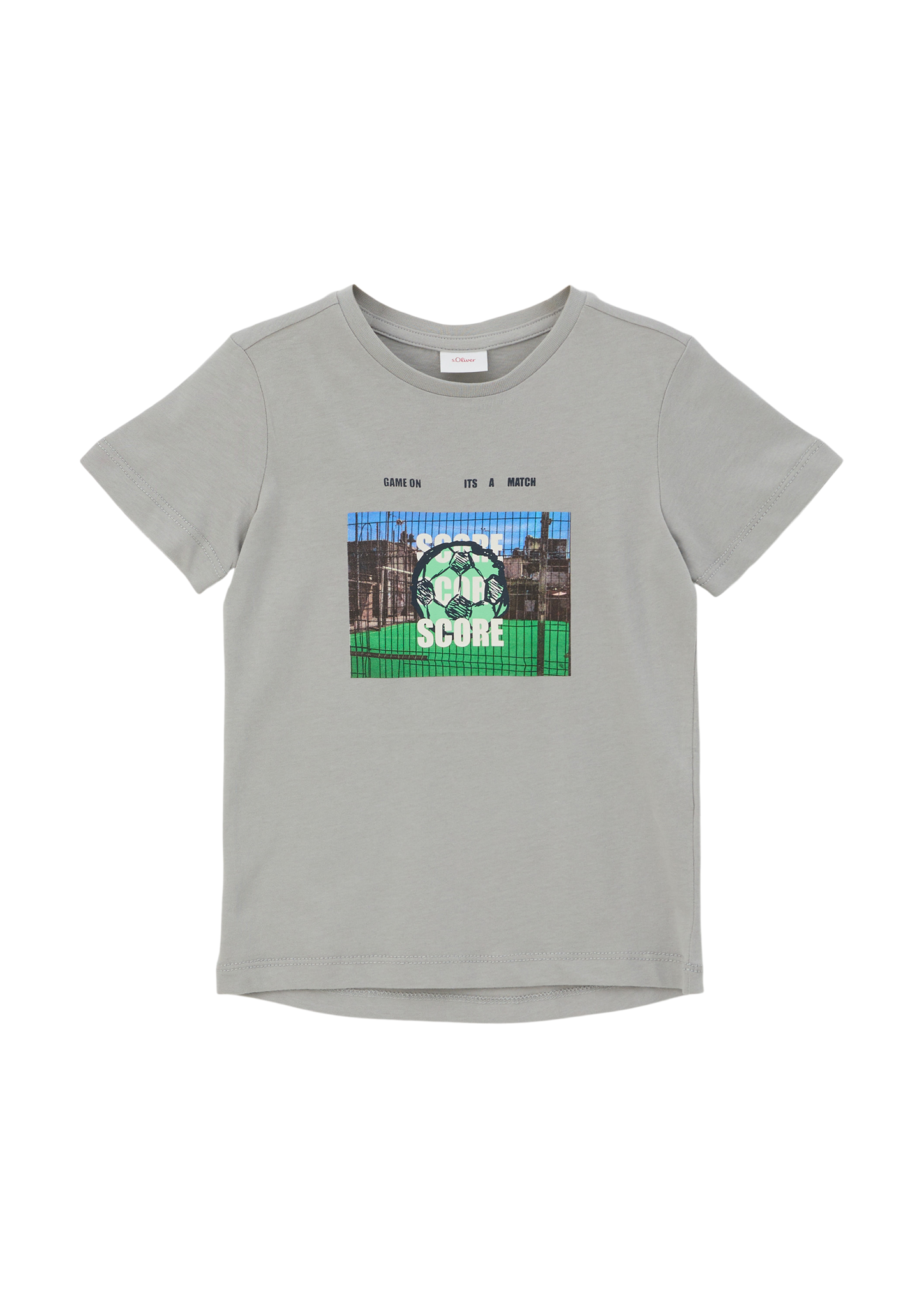 s.Oliver - T-Shirt mit Fotoprint, Kinder, grau