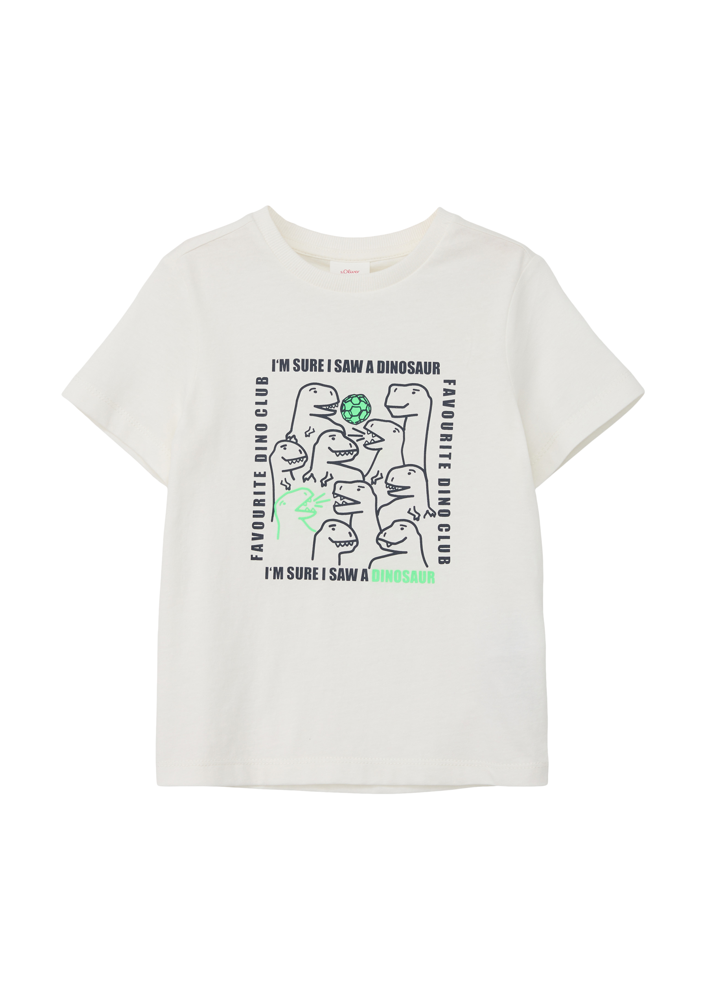 s.Oliver - T-Shirt mit Frontprint, Kinder, creme|weiß