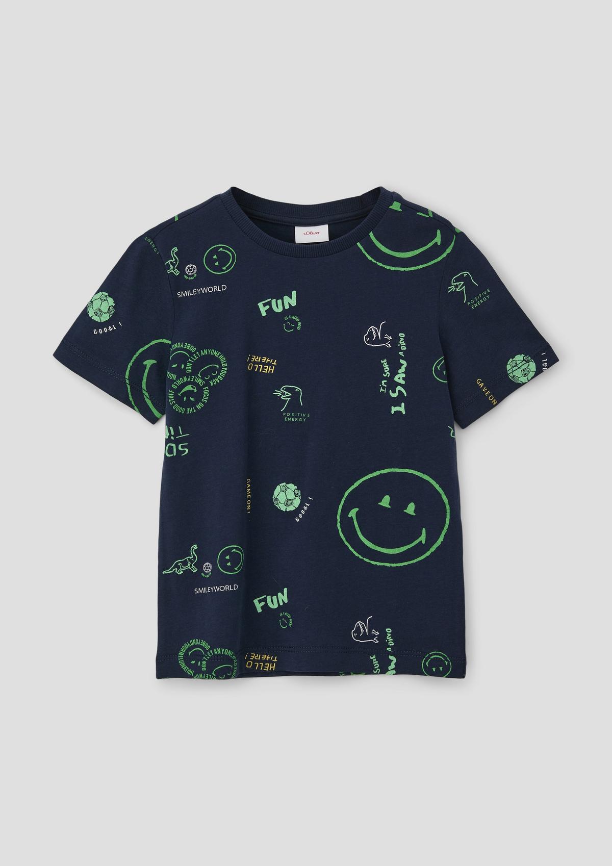 s.Oliver T-Shirt mit All-over-Smiley®-Print