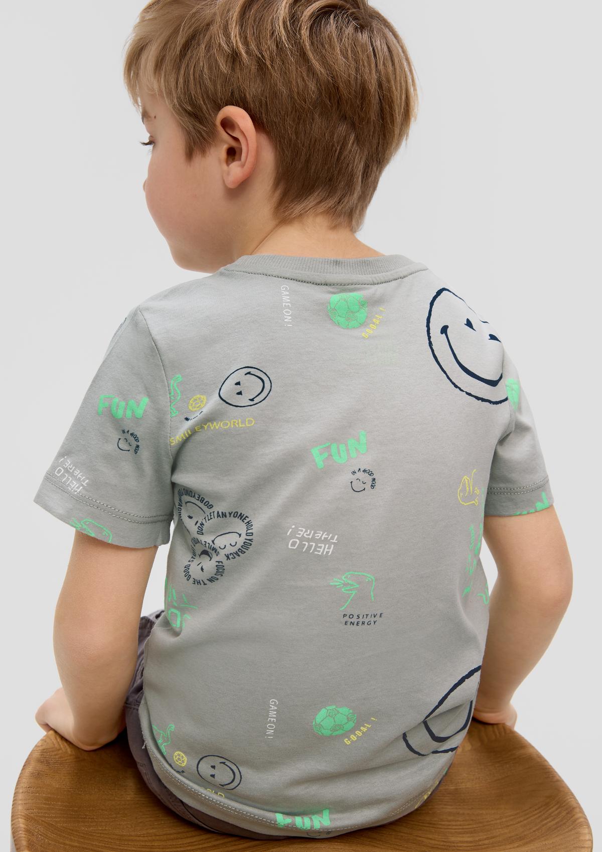 s.Oliver T-Shirt mit All-over-Smiley®-Print
