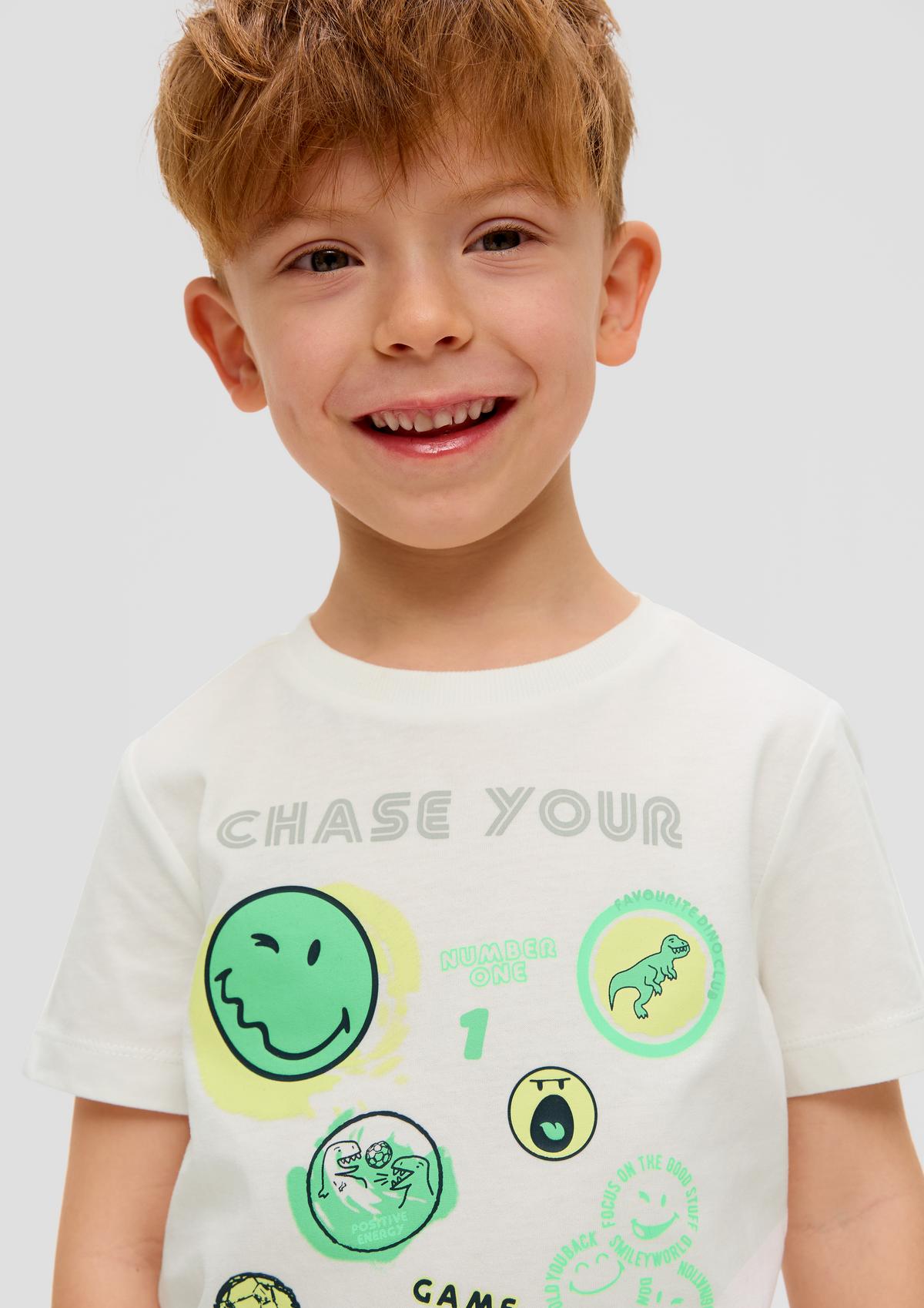 s.Oliver T-shirt à imprimé Smiley® sur le devant
