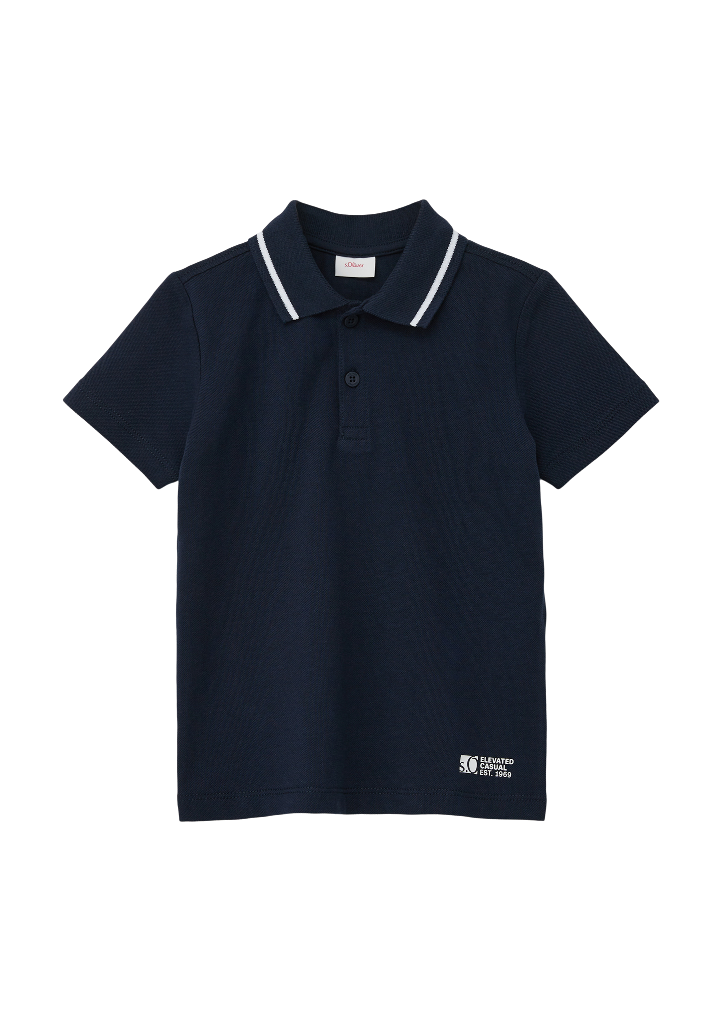 s.Oliver - Poloshirt mit Kontrast-Streifen, Kinder, blau