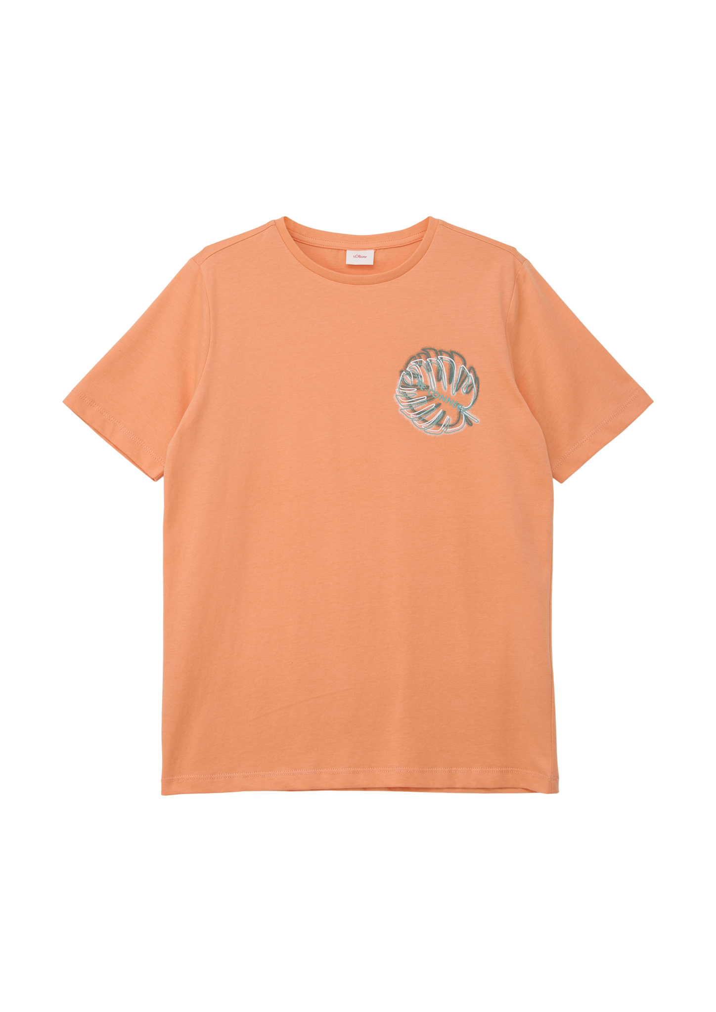 s.Oliver - T-Shirt mit Brustprint, Jungen, Orange