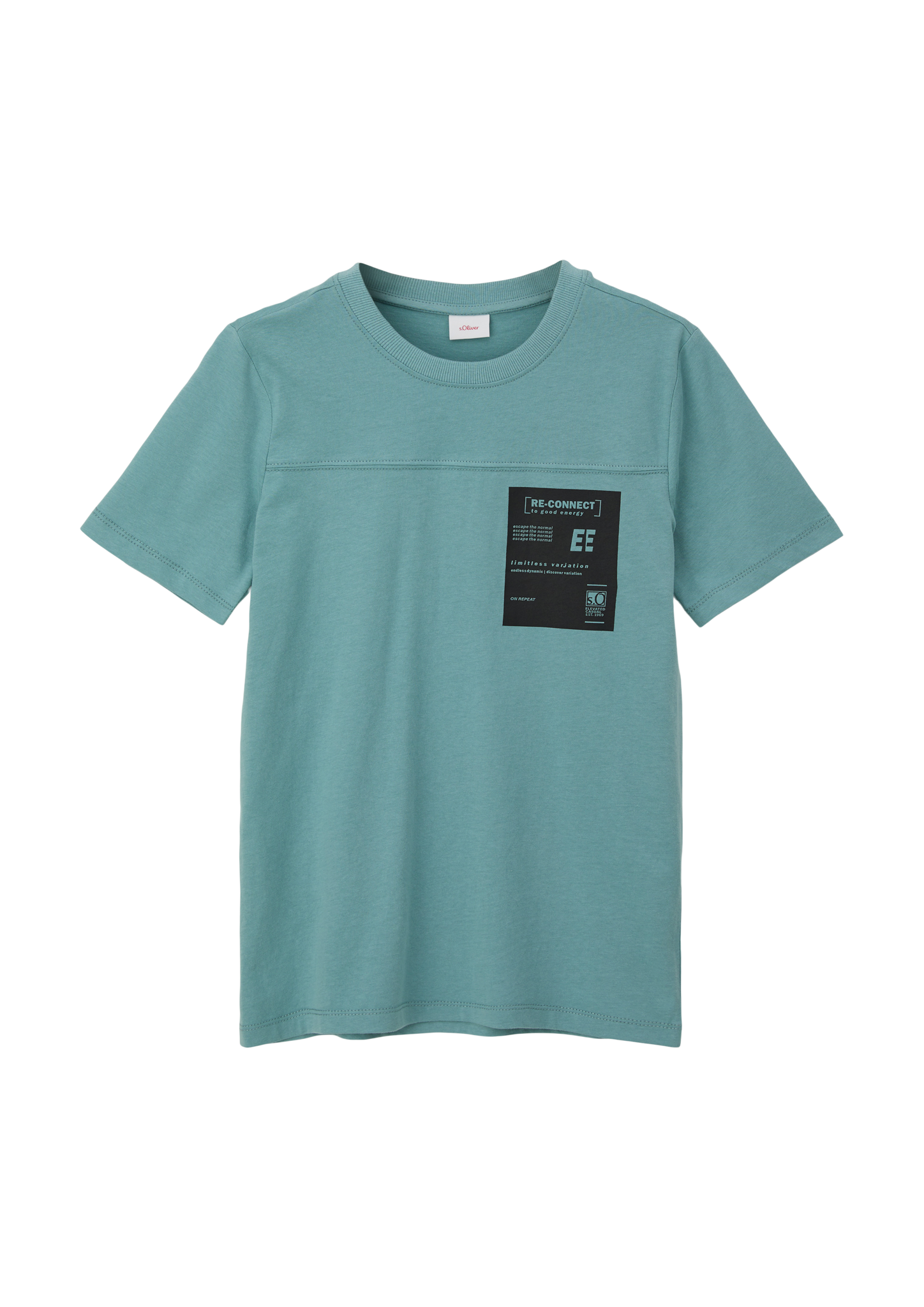 s.Oliver - T-Shirt mit Frontprint, Jungen, Blau