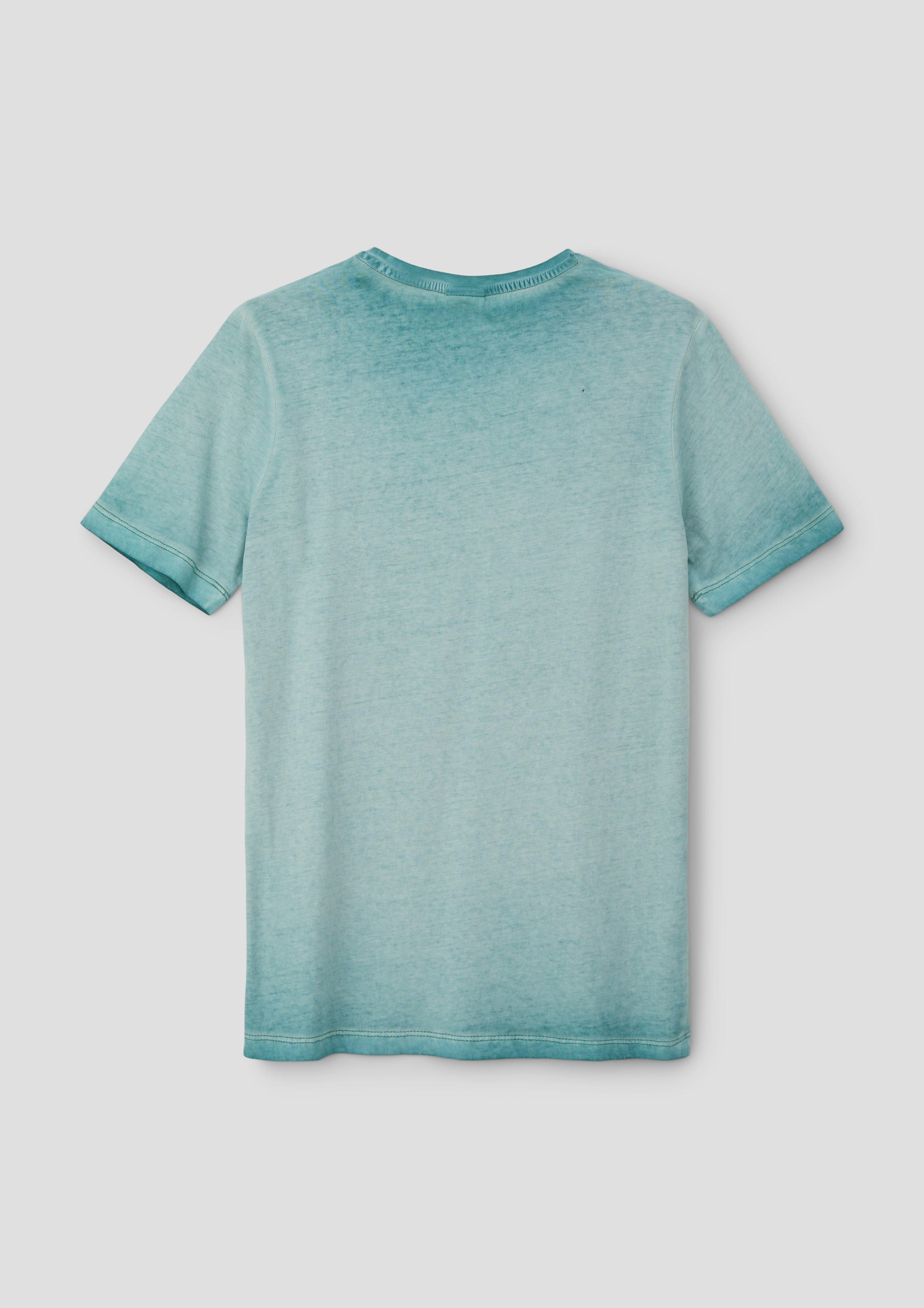 T-Shirt mit Garment Dye - mango | s.Oliver