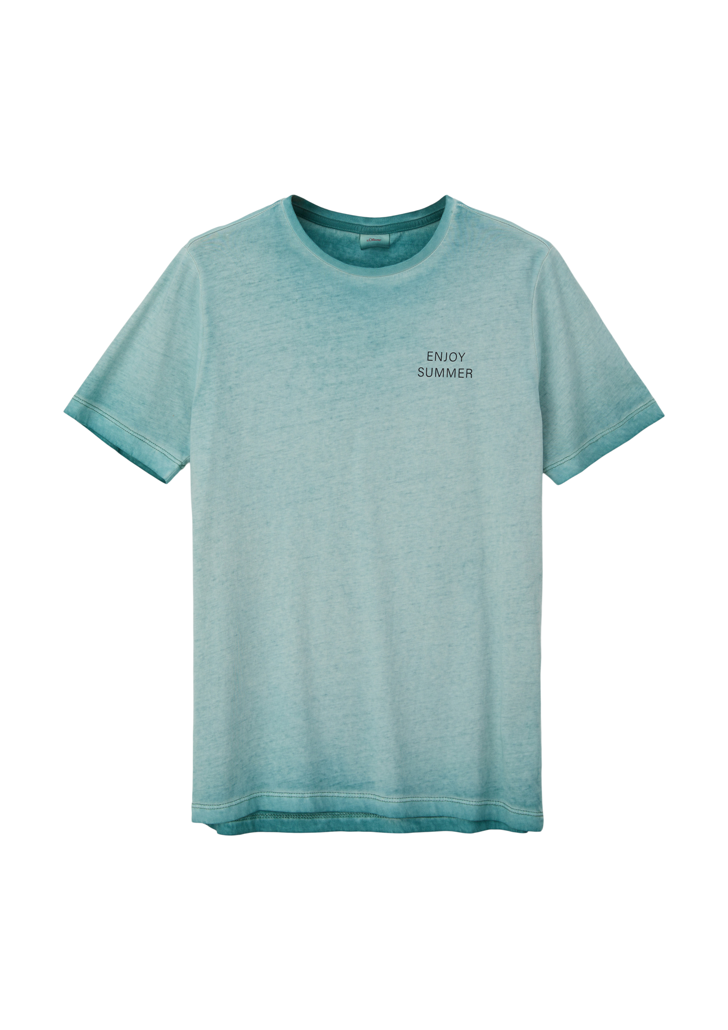 s.Oliver - T-Shirt mit Garment Dye, Jungen, Blau