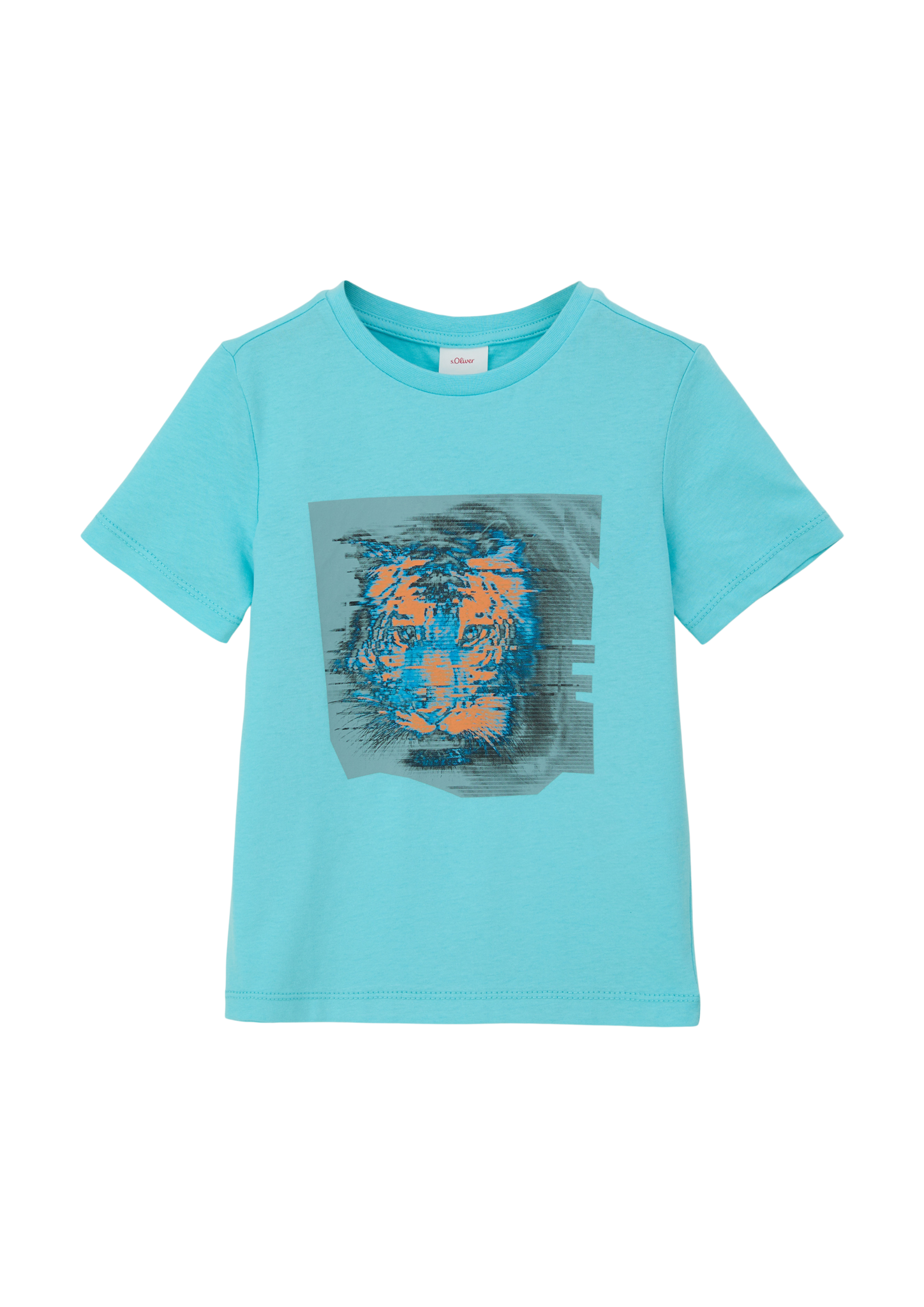 s.Oliver - T-Shirt mit Frontprint, Kinder, türkis