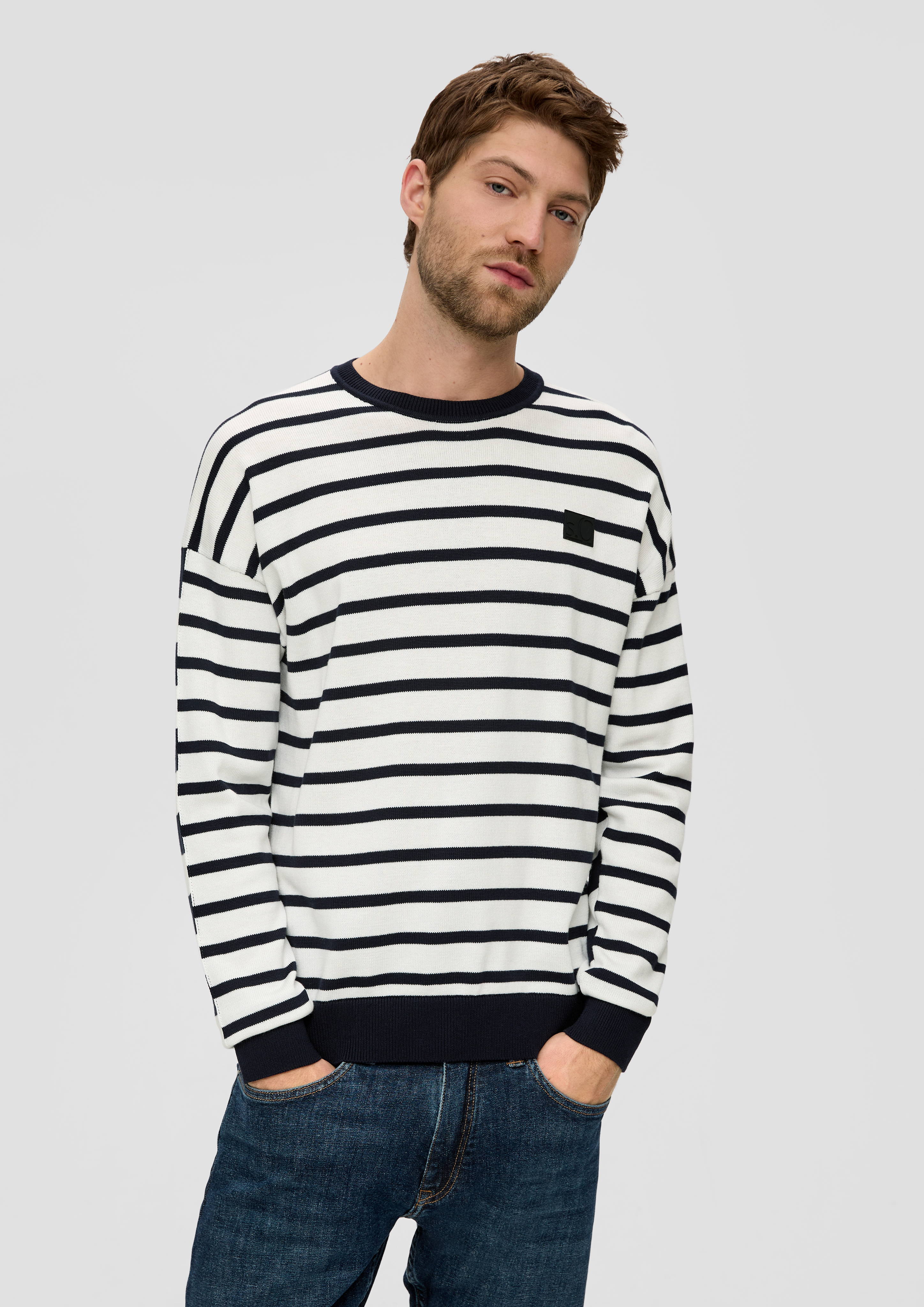 S.Oliver Strickpullover mit Crew Neck