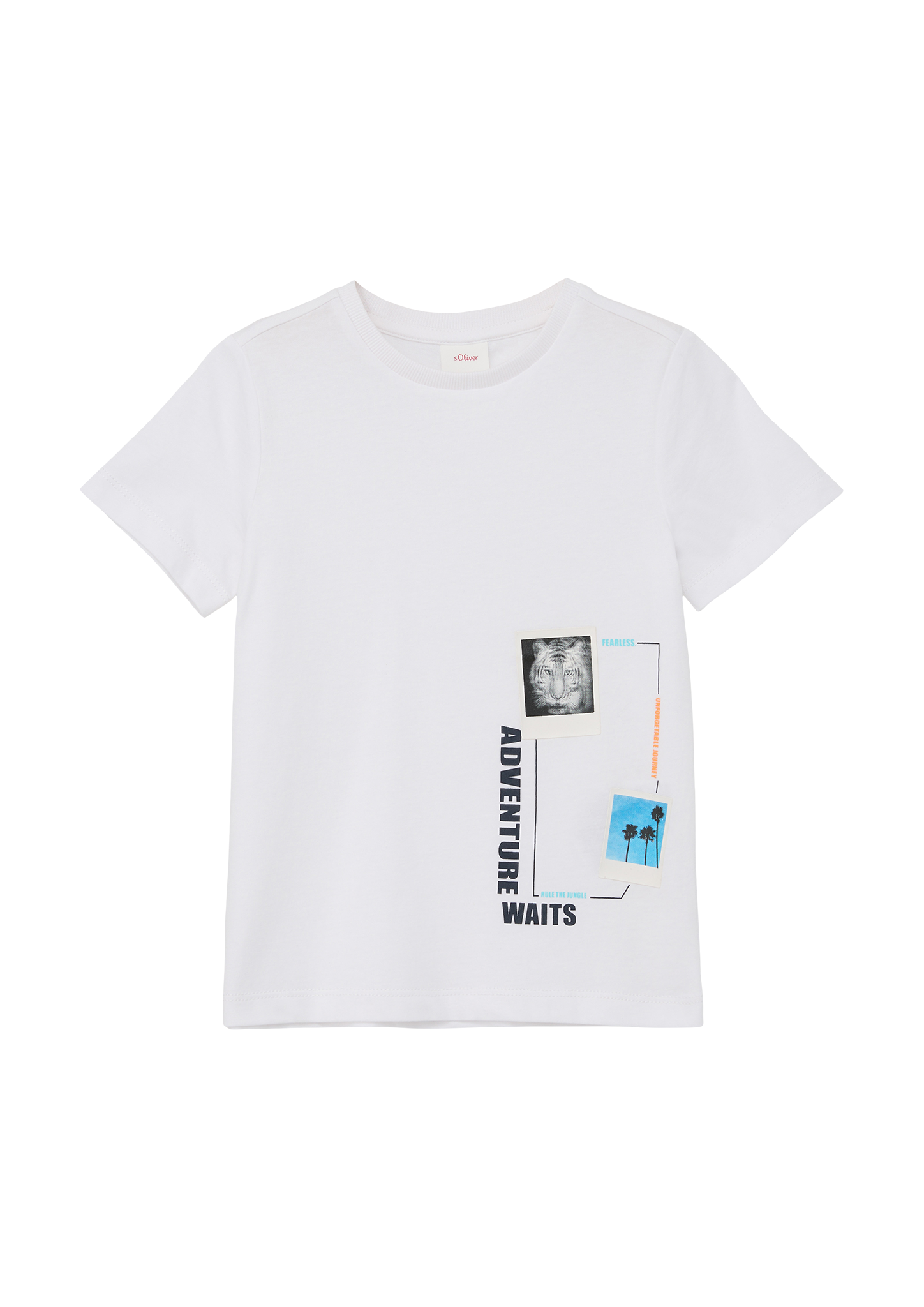 s.Oliver - T-Shirt mit Frontprint, Kinder, weiß