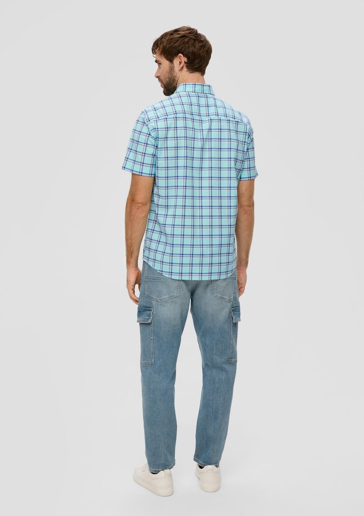 s.Oliver Coupe Regular Fit : chemise à motifs, manches courtes et poche-poitrine