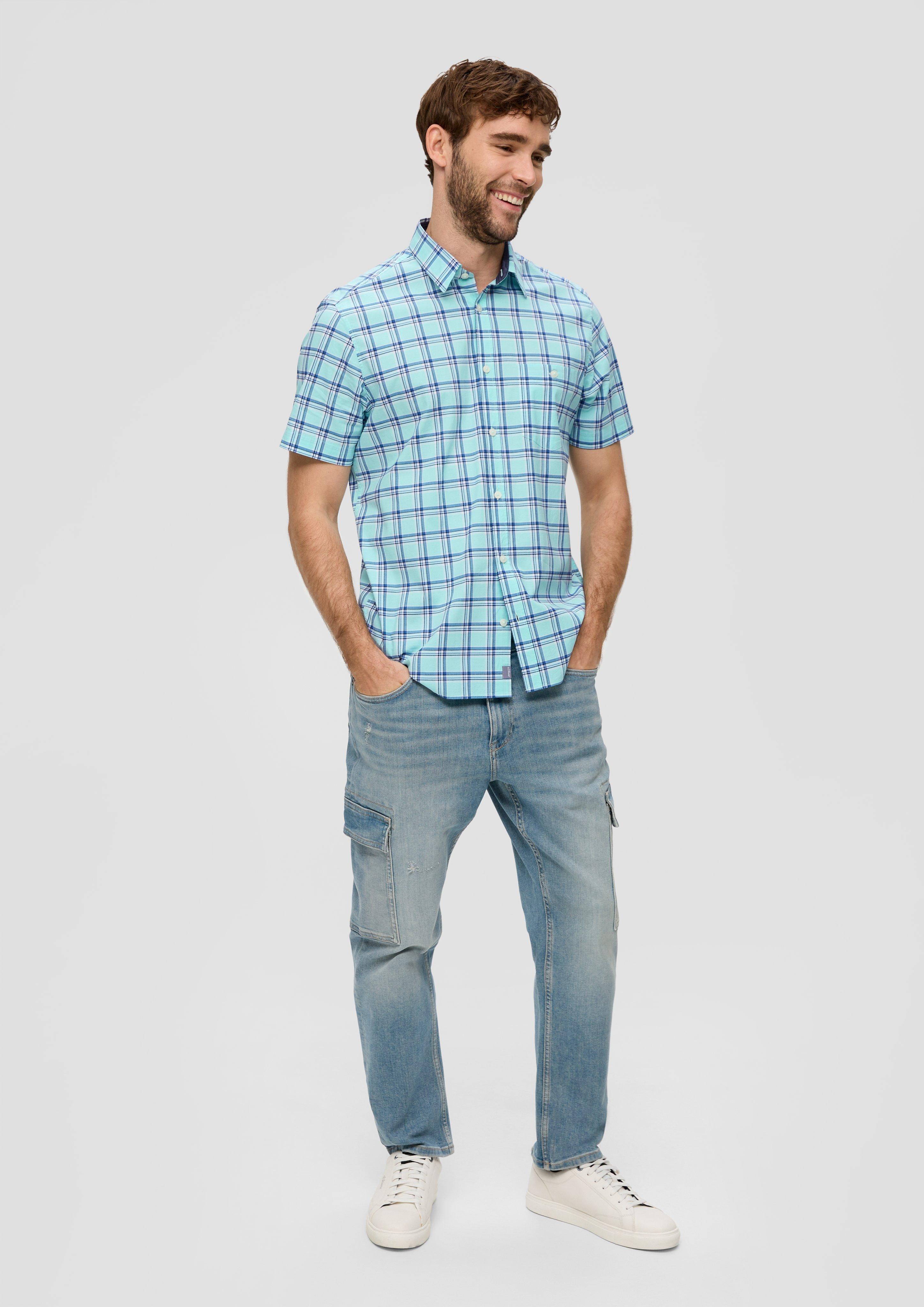 Regular fit: short sleeve shirt with a patch pocket - pale  