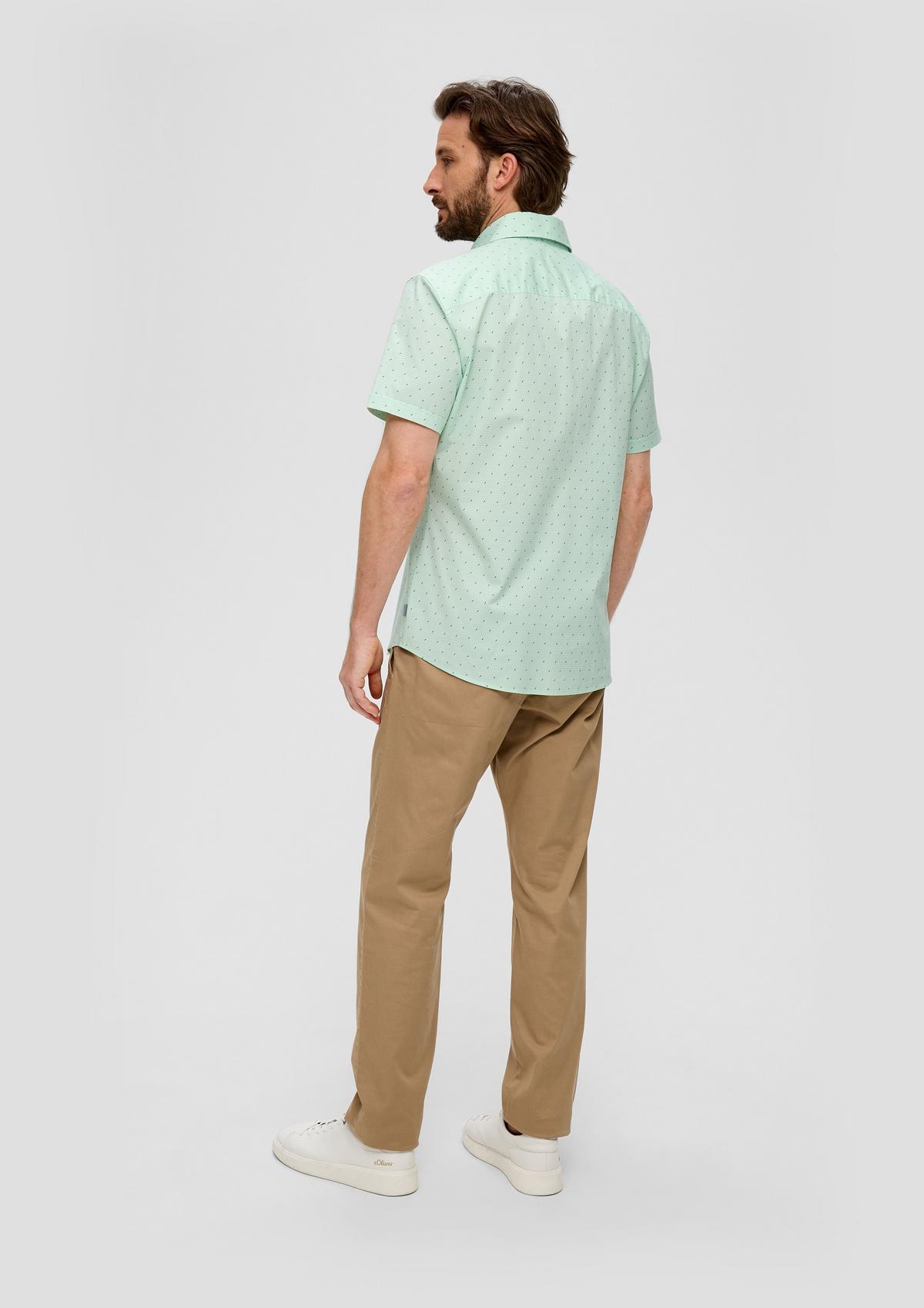 s.Oliver Slim fit: Stretch cotton short sleeve shirt