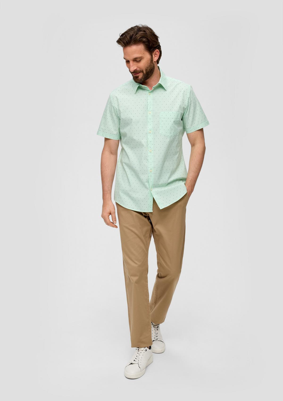 s.Oliver Slim : chemise à manches courtes en coton stretch