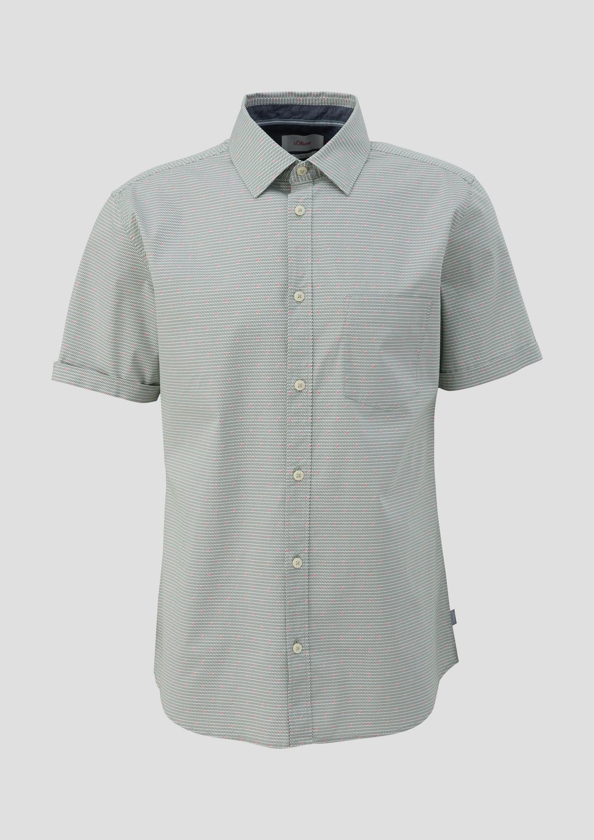 s.Oliver Slim fit: Stretch cotton short sleeve shirt
