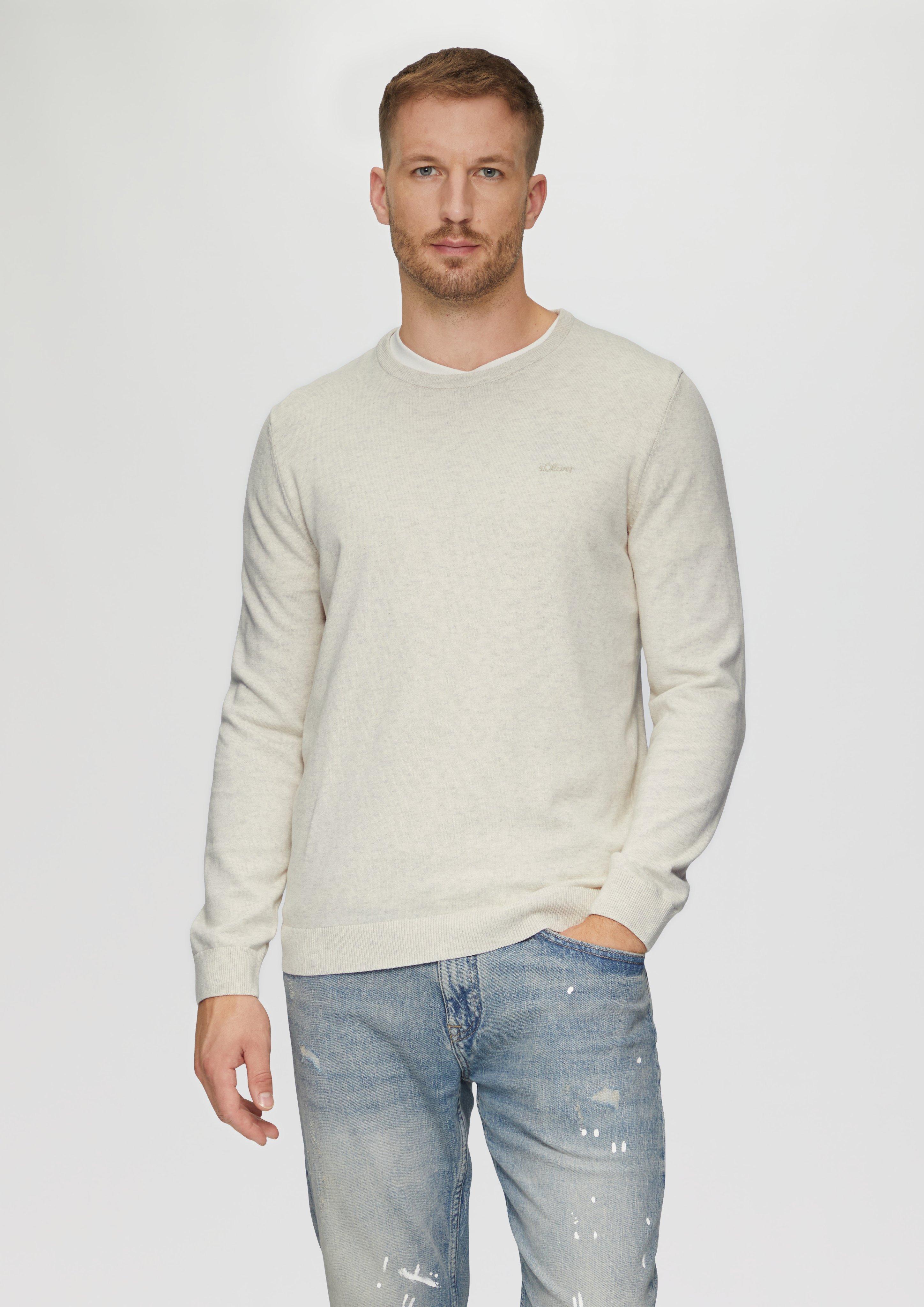 S.Oliver Strickpullover mit Logo-Stickerei