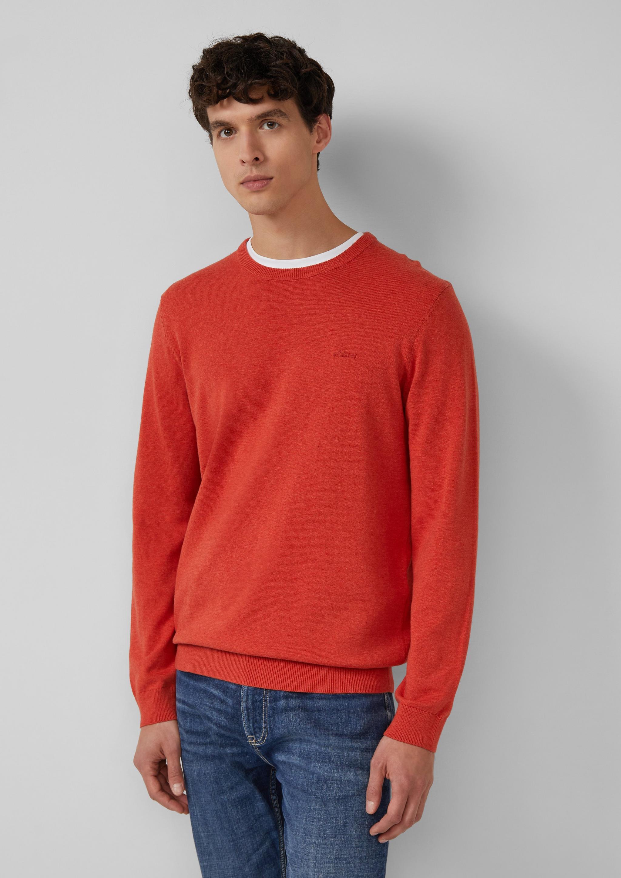 Hommes Pull en tricot en rouge de s.Oliver