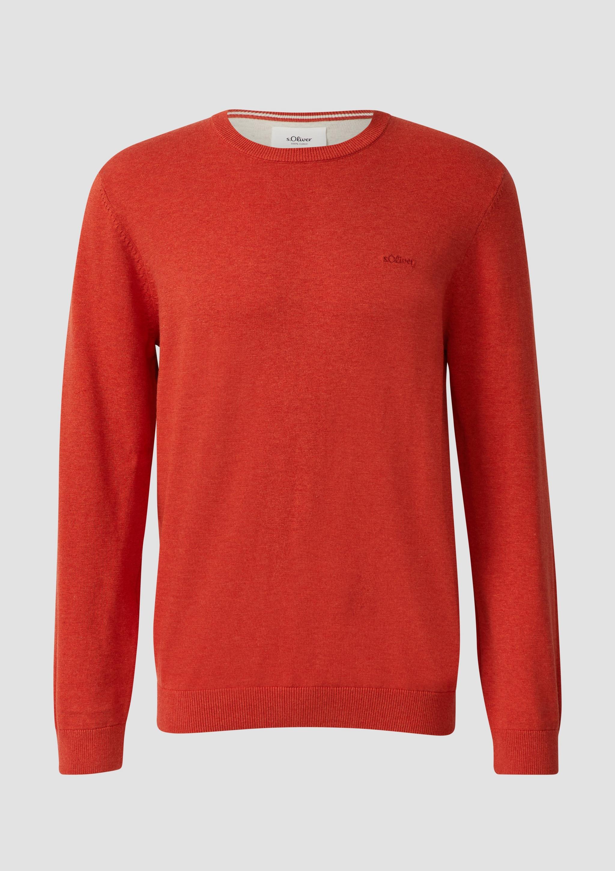 Hommes Pull en tricot en rouge de s.Oliver