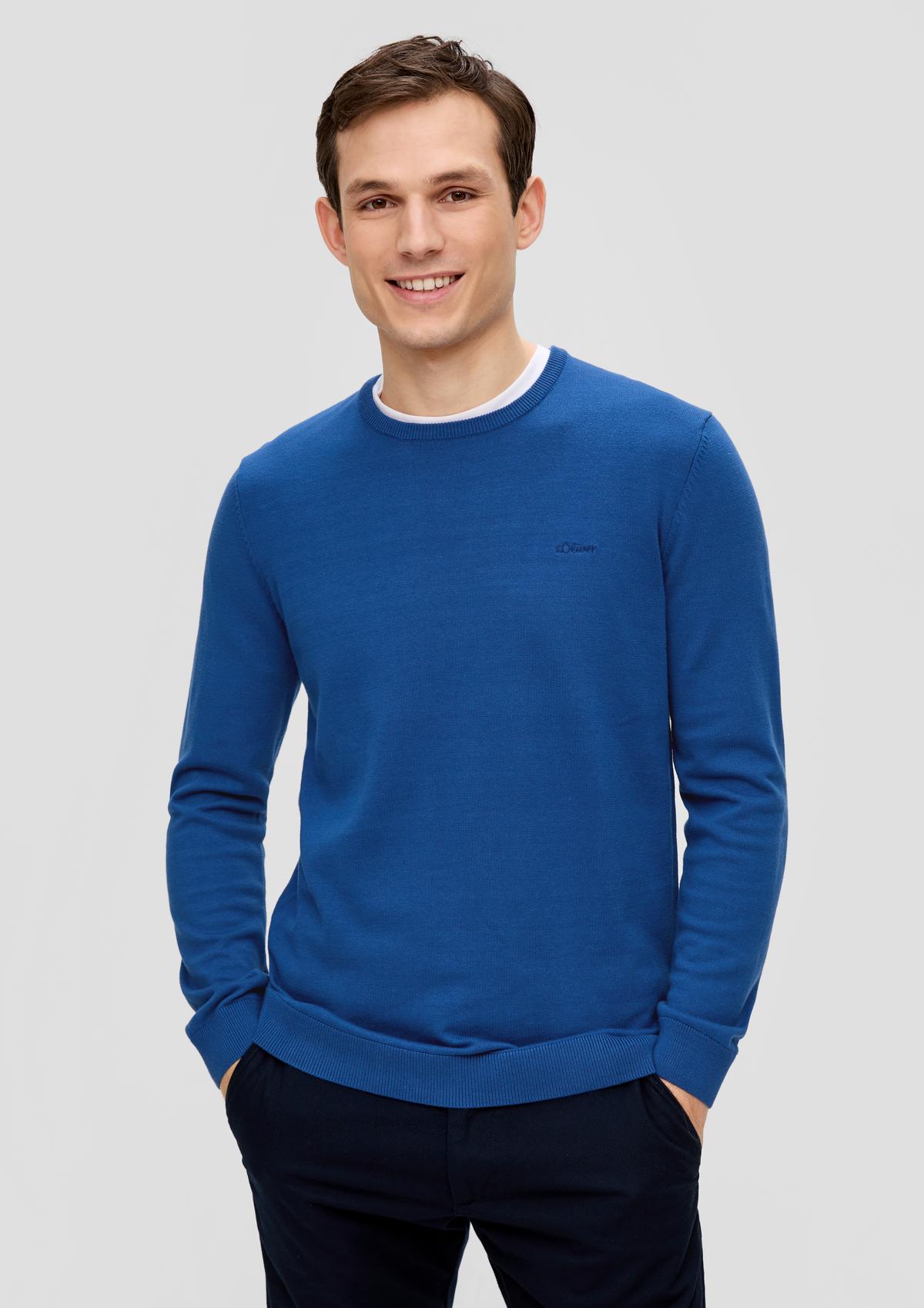s.Oliver Knitted jumper with logo embroidery