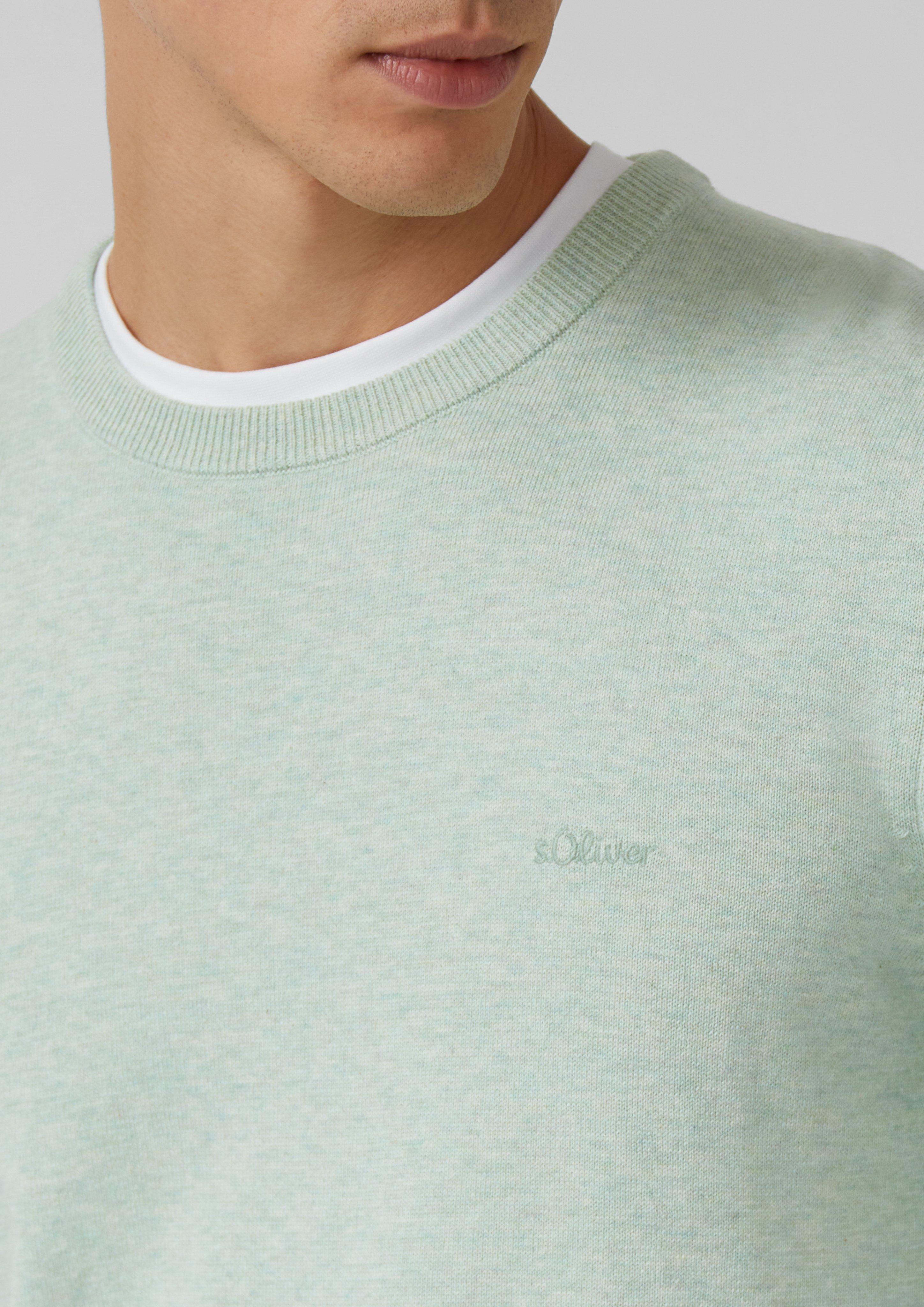 Thumbnail - Baumwollpullover mit Logo-Stickerei