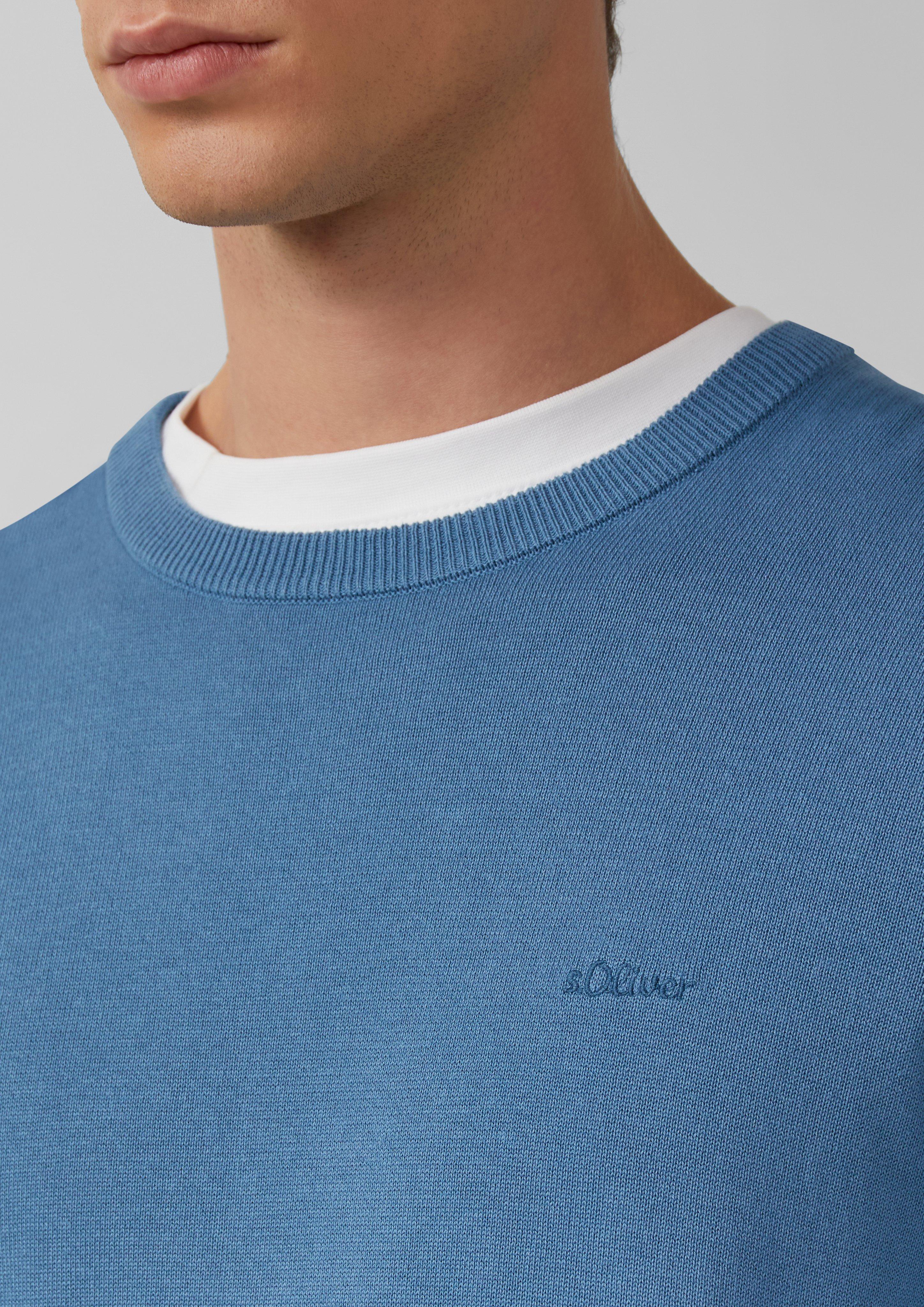 Thumbnail - Baumwollpullover mit Logo-Stickerei