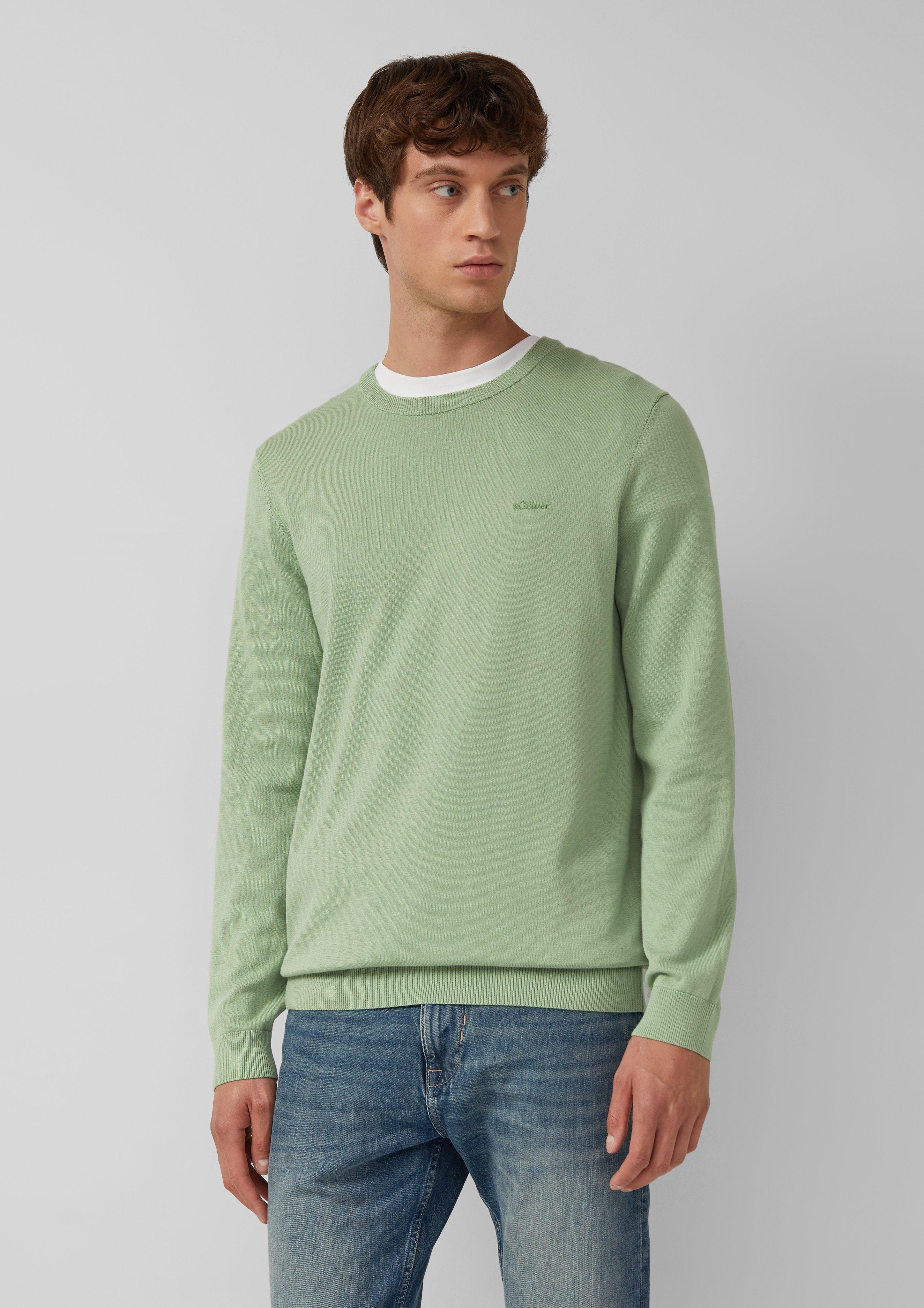 Thumbnail - Baumwollpullover mit Logo-Stickerei