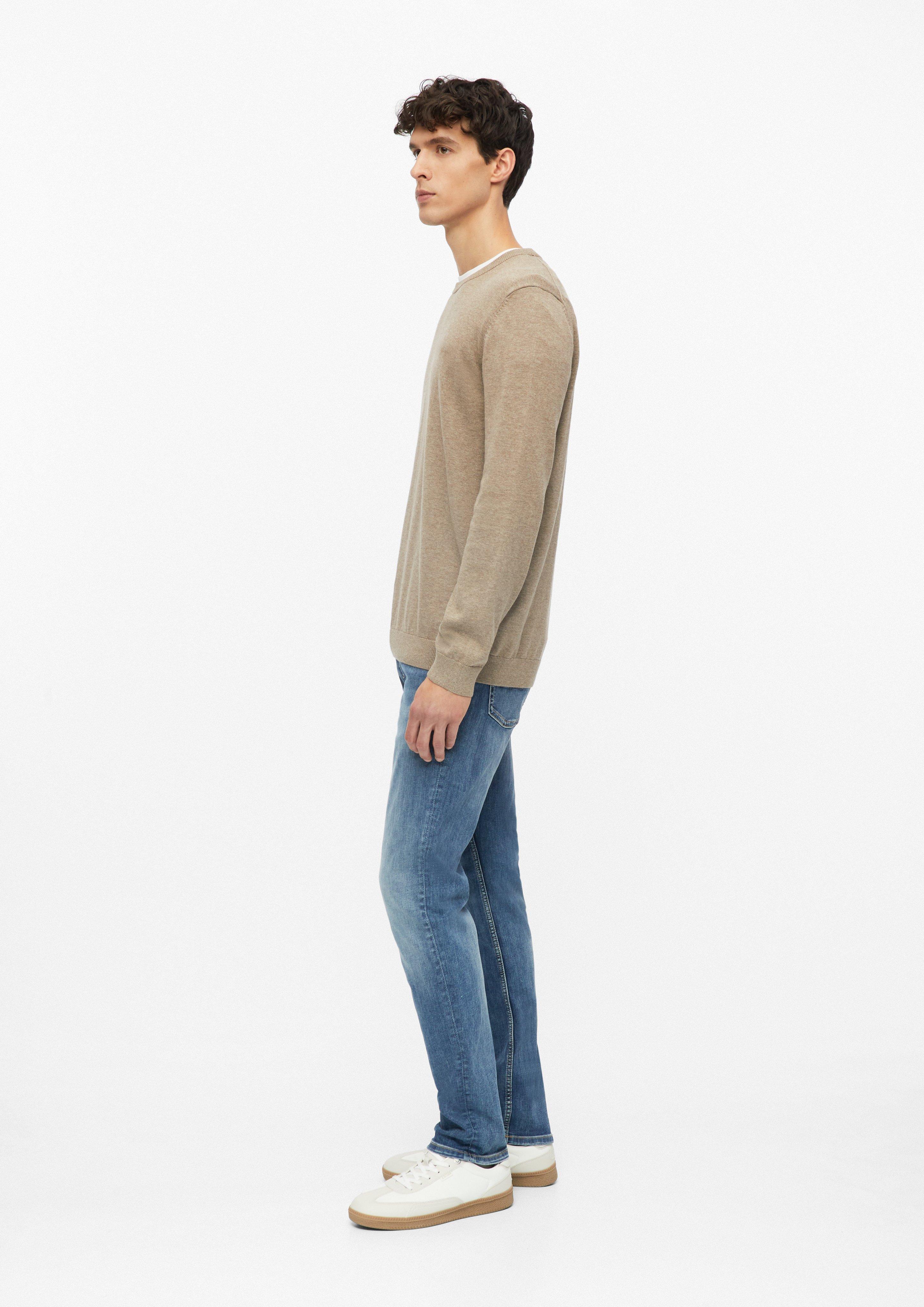 Herren Baumwollpullover mit Logo-Stickerei in braun von s.Oliver