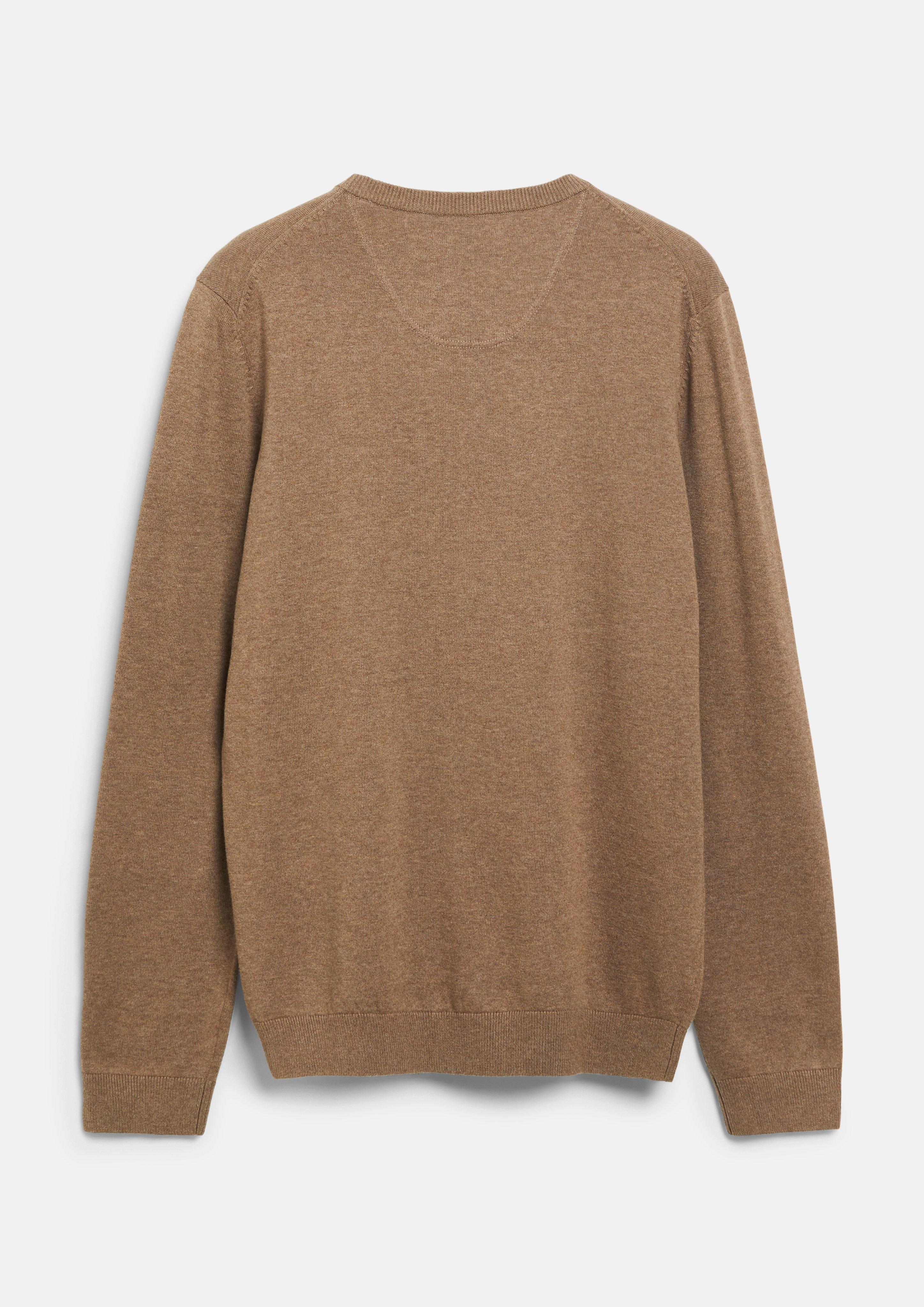 Hommes Pull en coton avec logo brodé en brun de s.Oliver