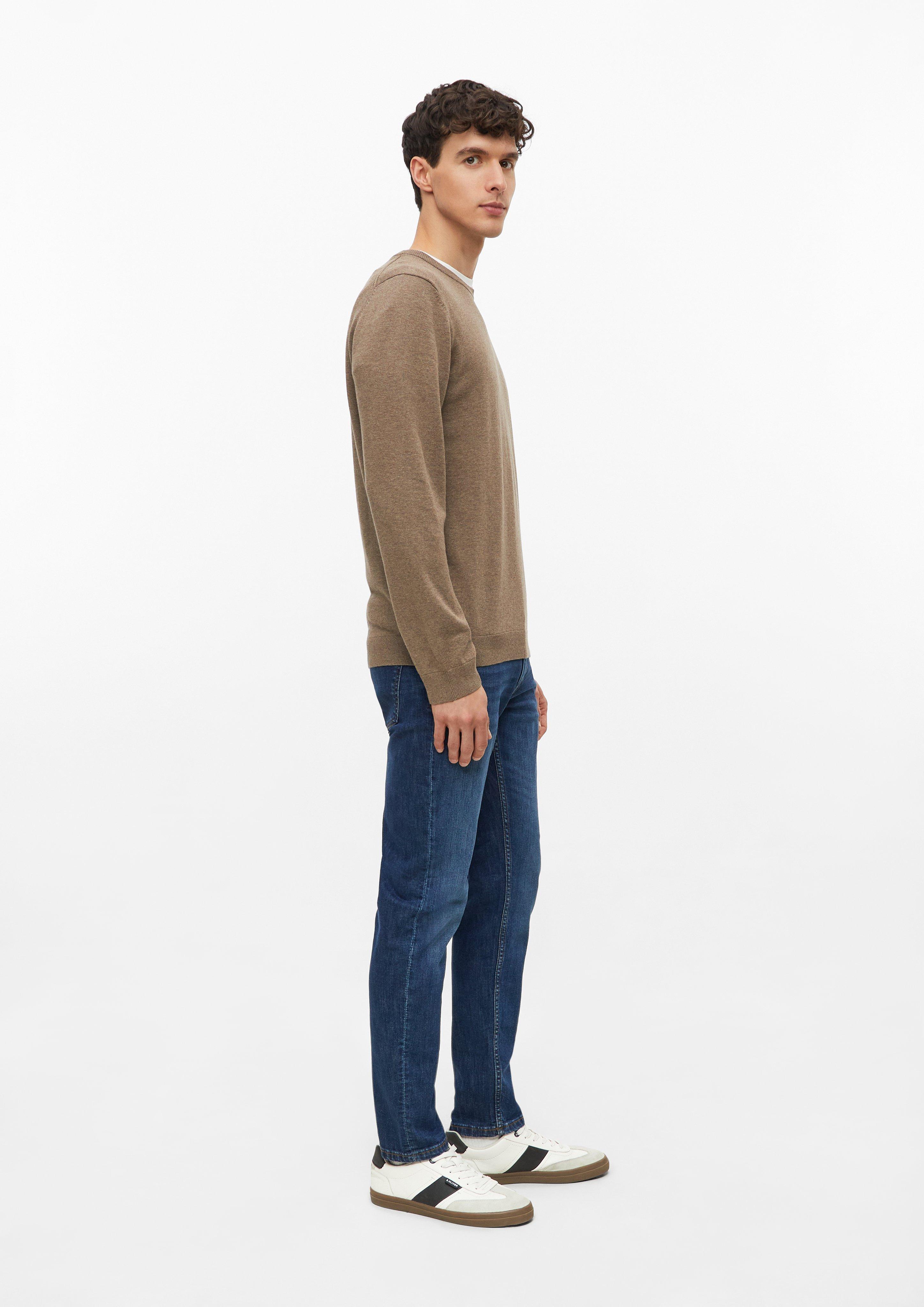 Men Cotton Sweater with Embroidered Logo in brown by s.Oliver