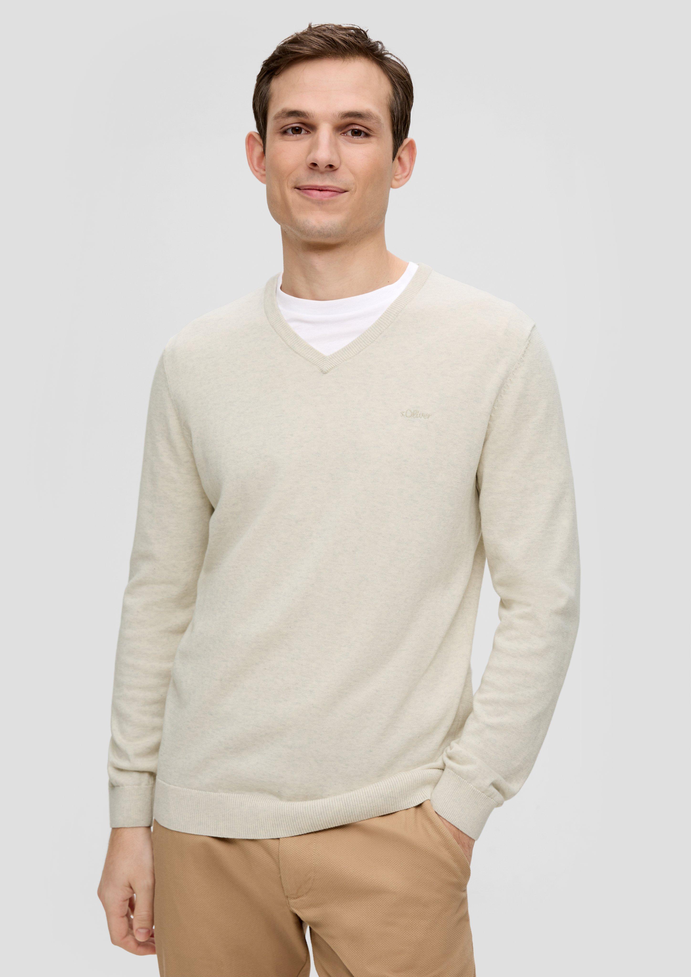 S.Oliver Strickpullover mit Logo-Stickerei