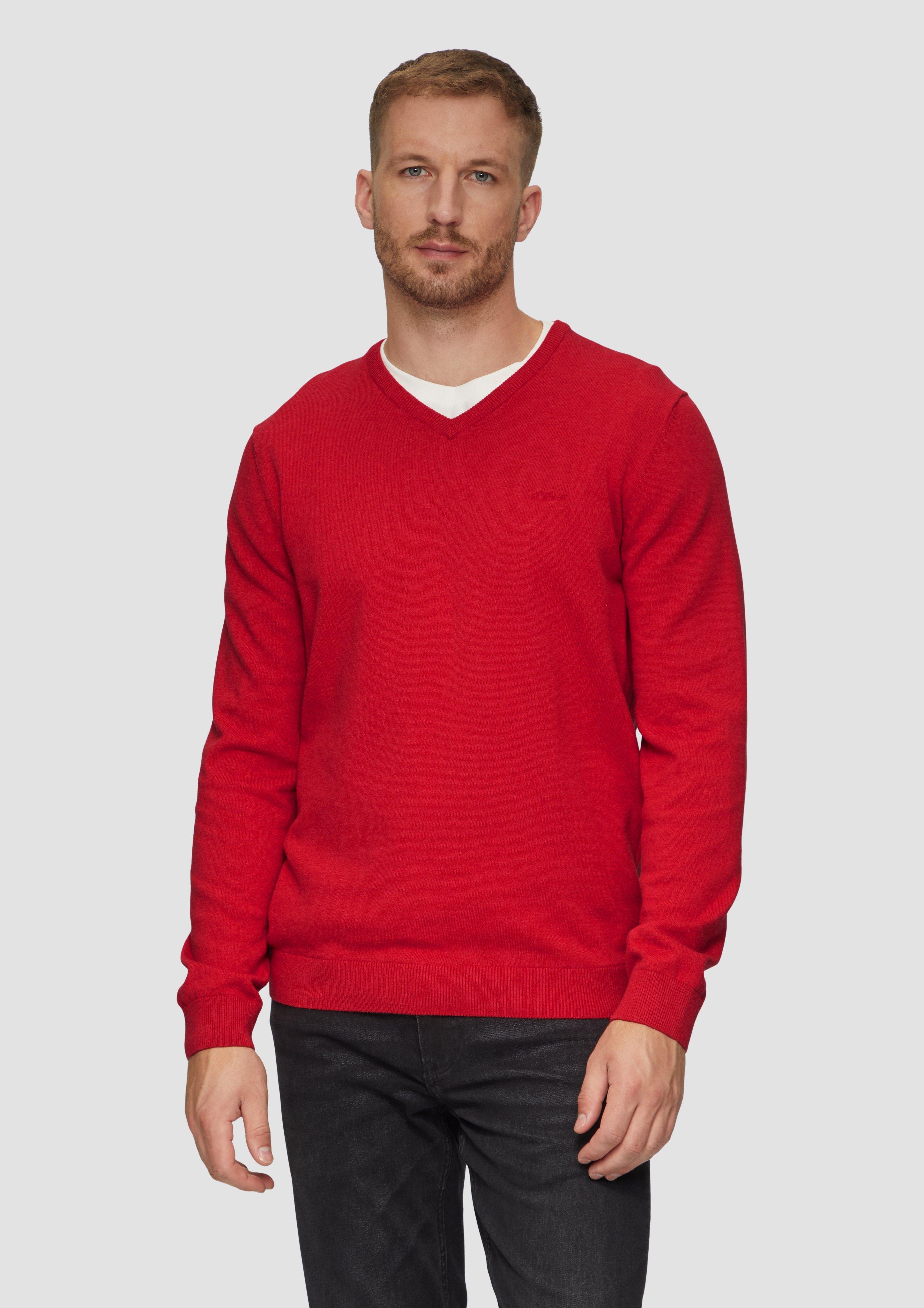 S.Oliver Strickpullover mit Logo-Stickerei