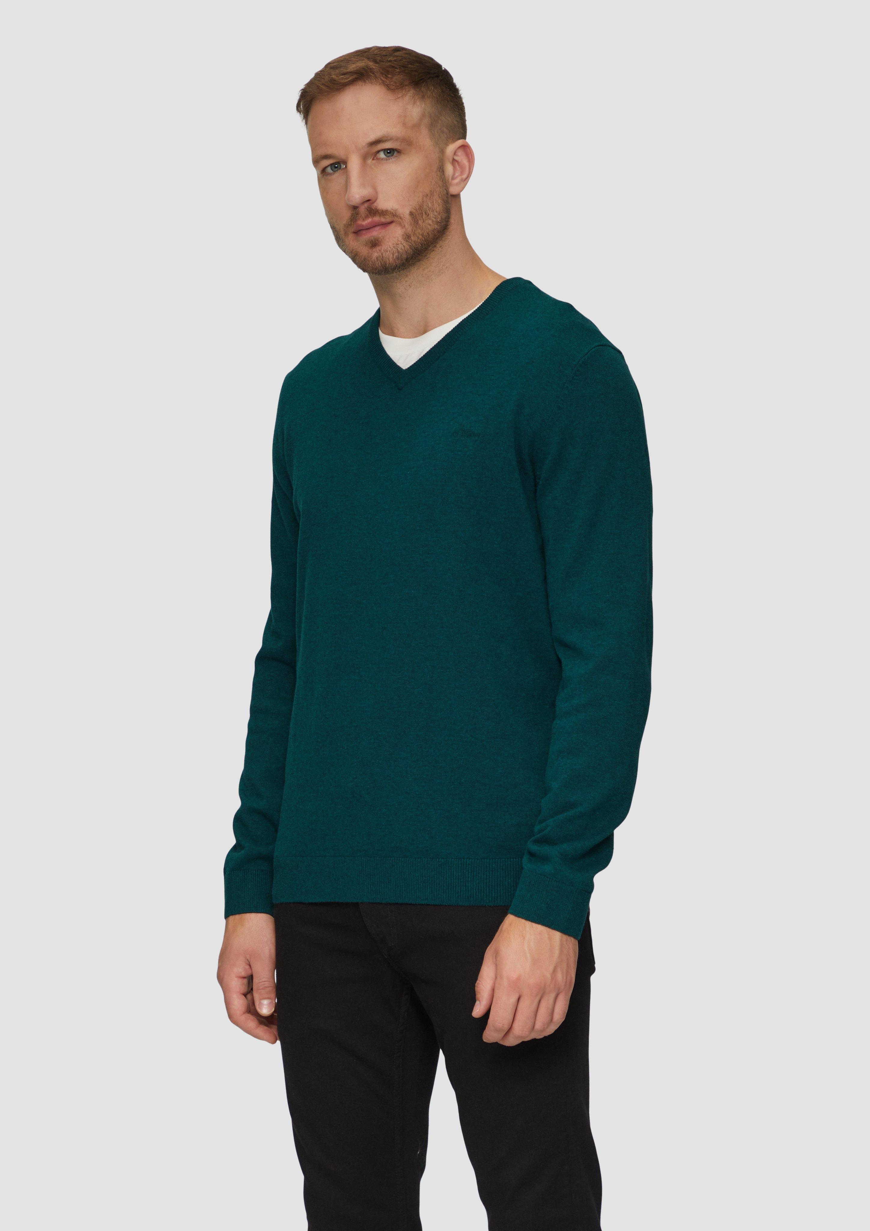 S.Oliver Strickpullover mit Logo-Stickerei