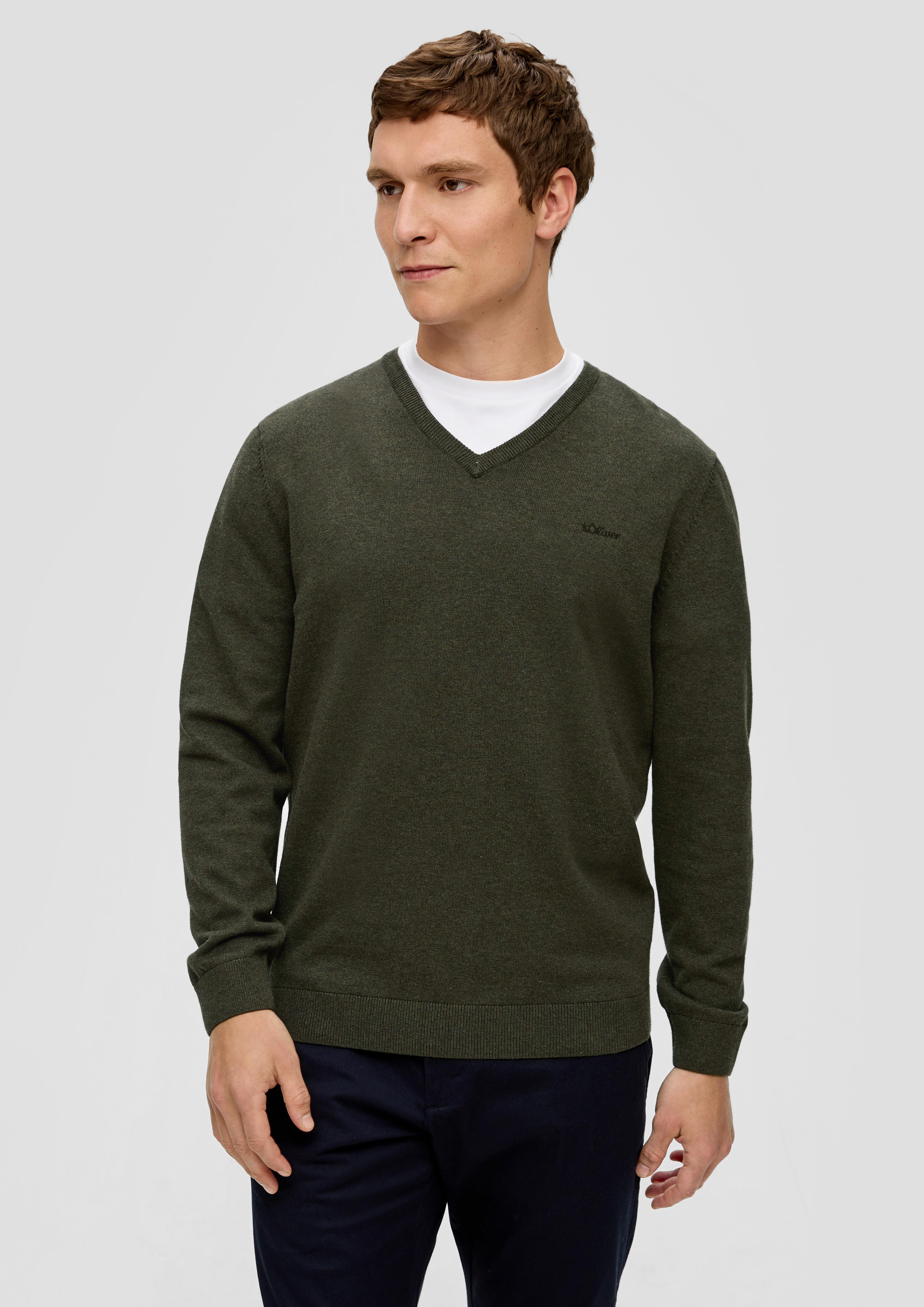 S.Oliver Strickpullover mit Logo-Stickerei