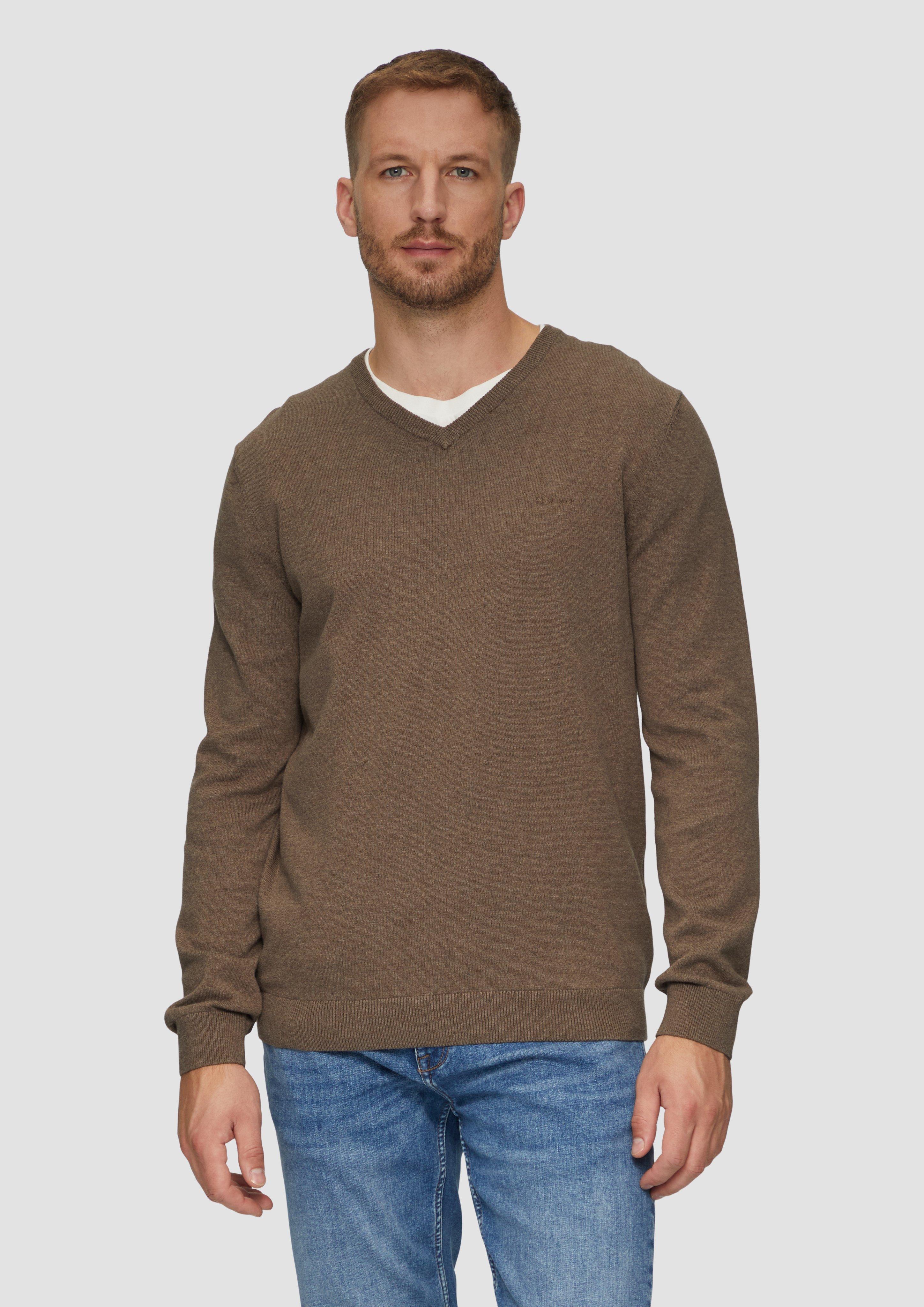 S.Oliver Strickpullover mit Logo-Stickerei