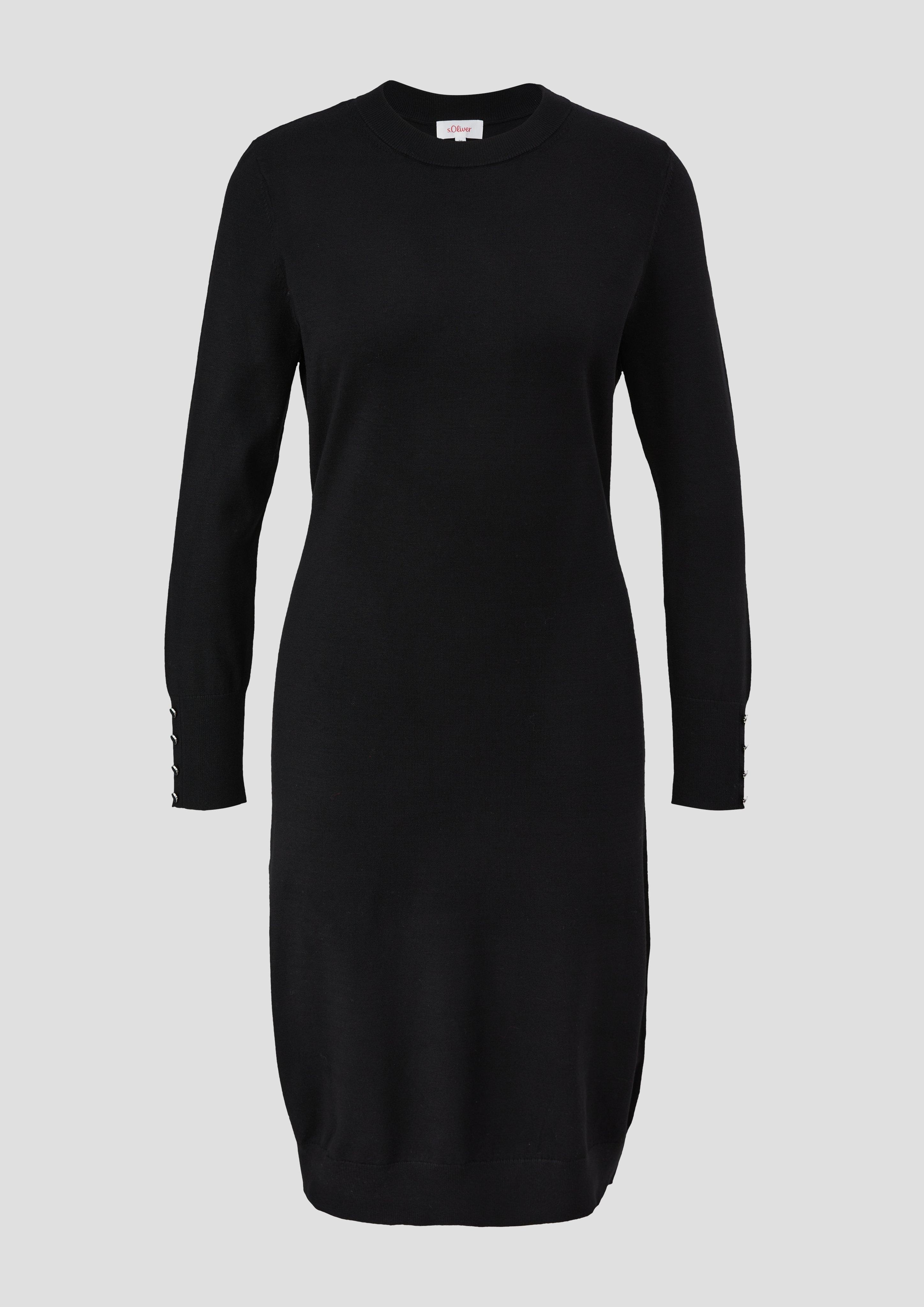 s.Oliver - Strickkleid aus Viskosemix, Damen, schwarz